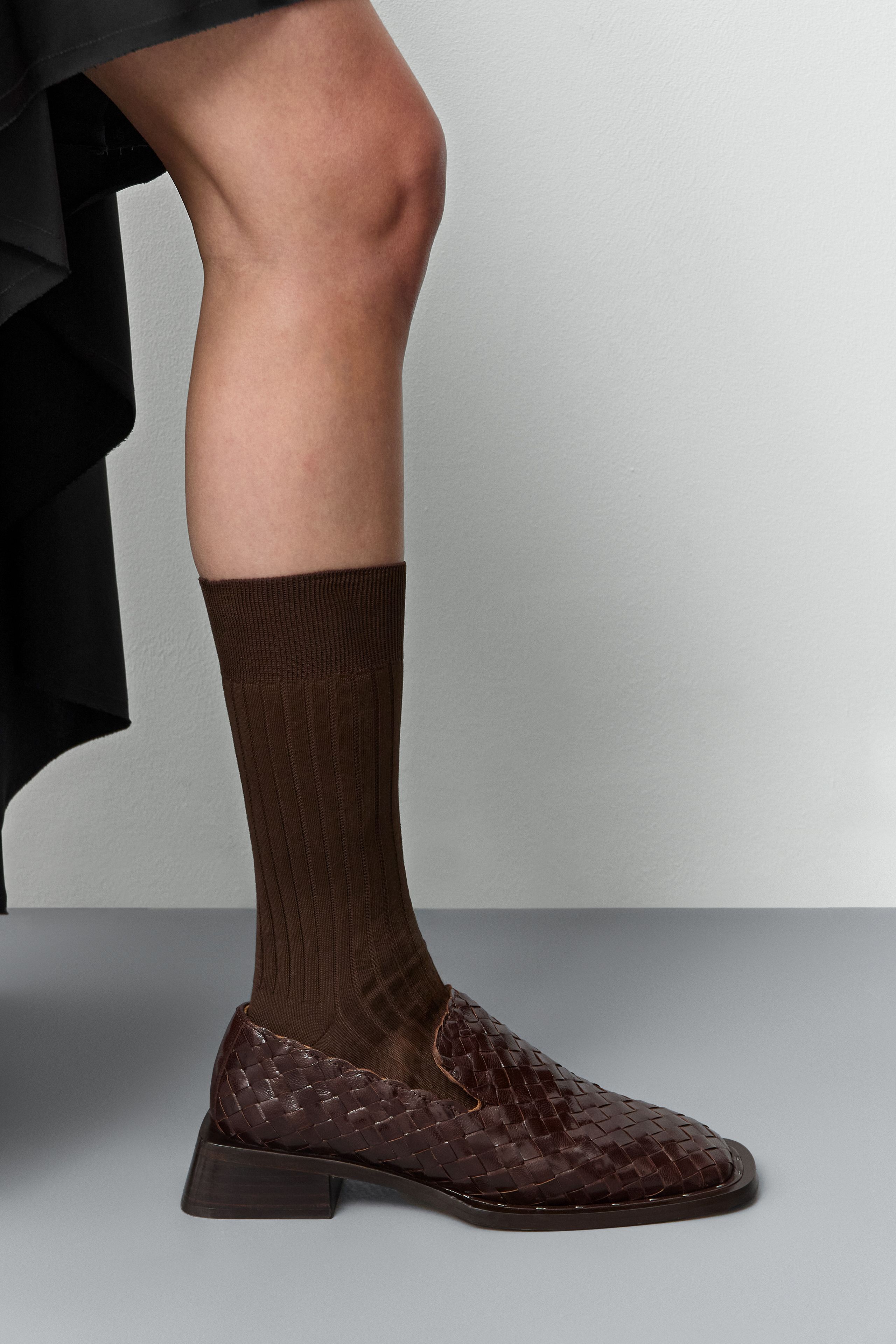 Skye Loafers - Brown Woven Leather | Miista