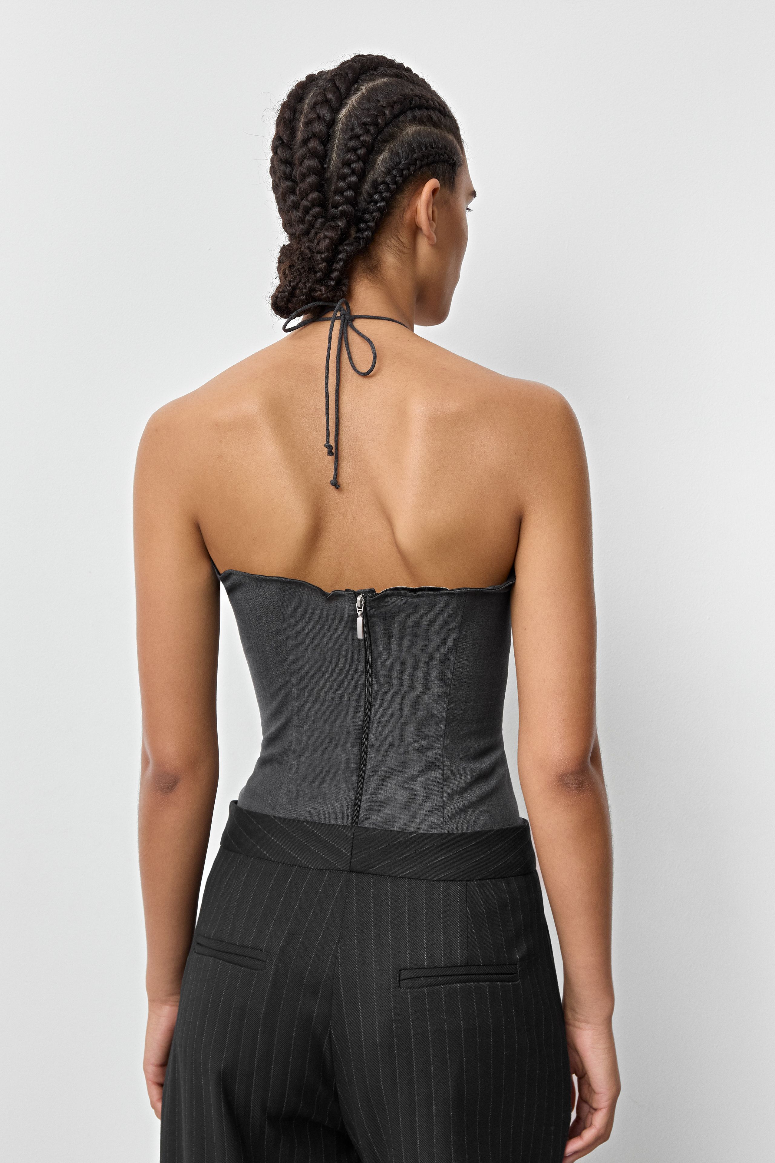 Shae Top - Grey Wool Blend | Miista
