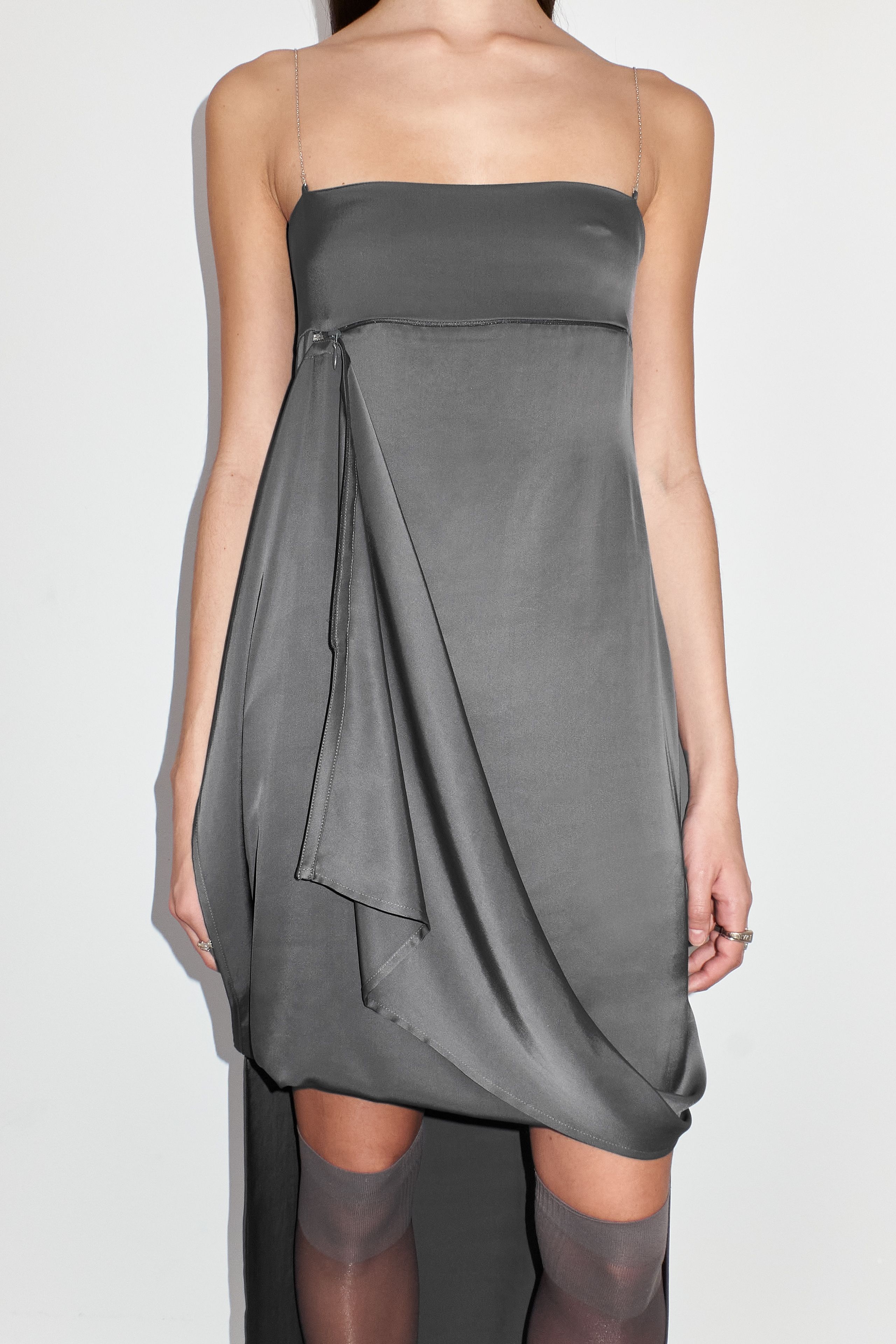 Lara Steel Grey Multifuntional Strap Dress | Miista | Designed & Handmade in Europe