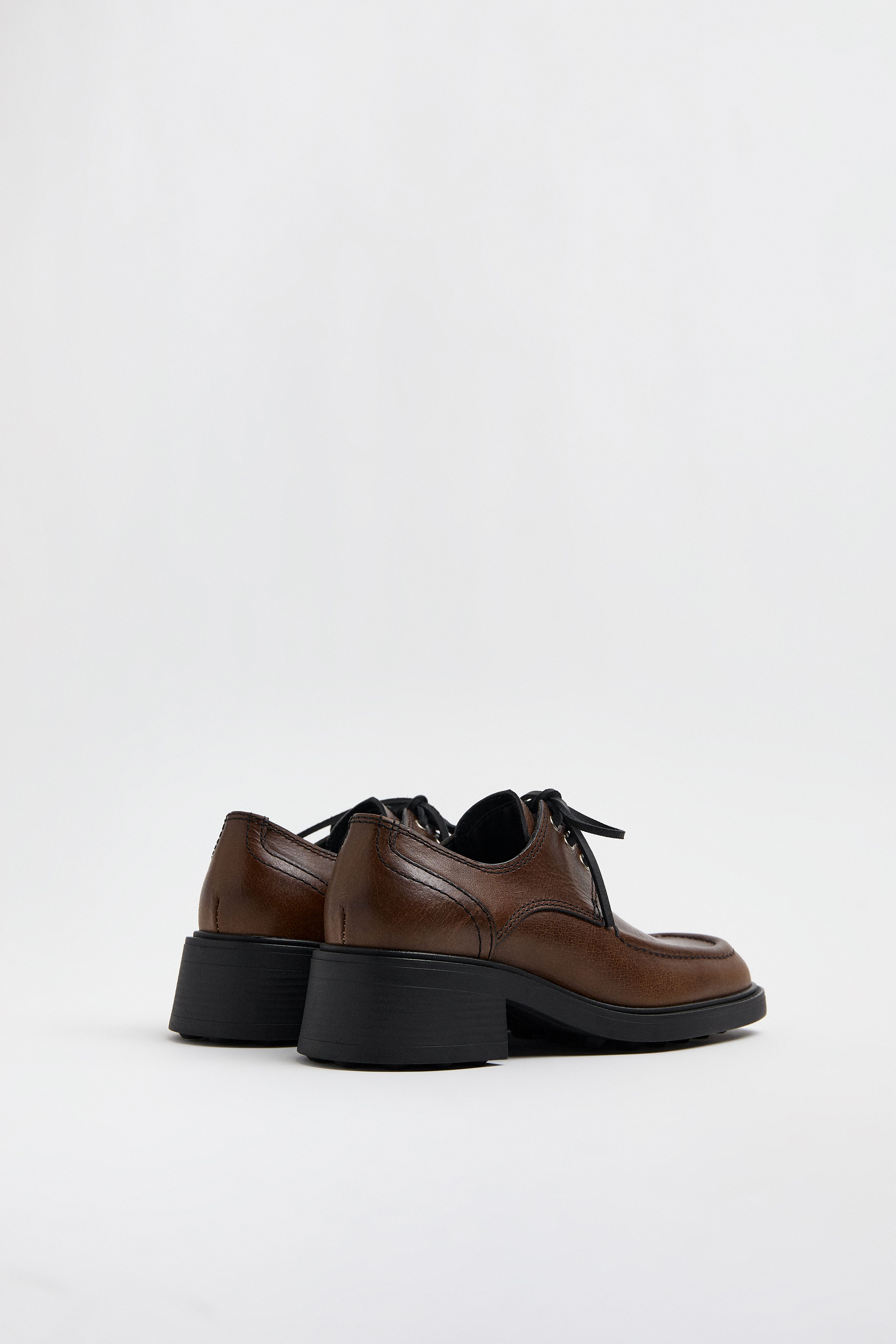 Karolien Loafers - Tan Black Leather Derby | Miista | Designed & Handmade in Europe