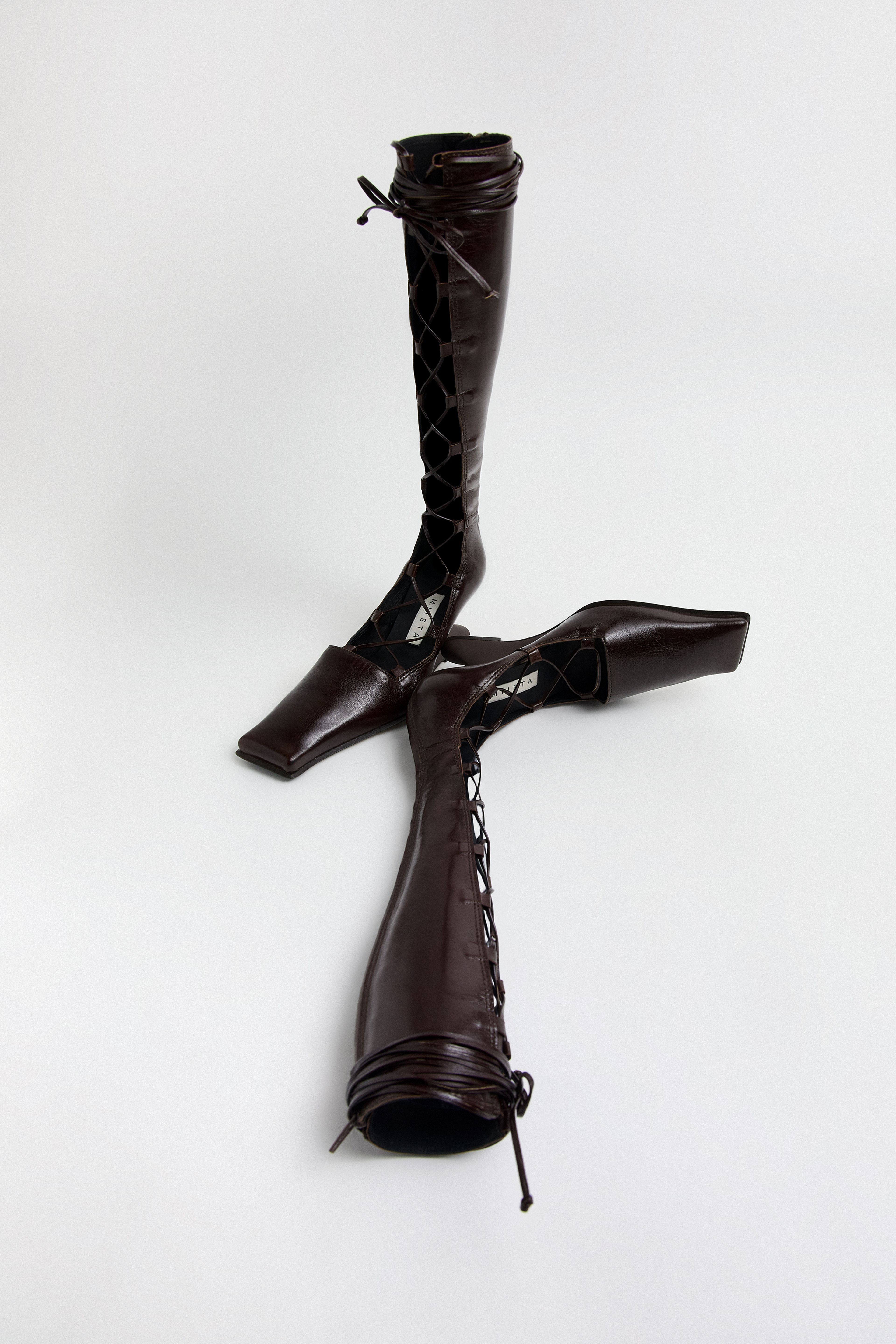 Lena Brown Lace Up Wedge Courts | Miista | Designed & Handmade in Europe