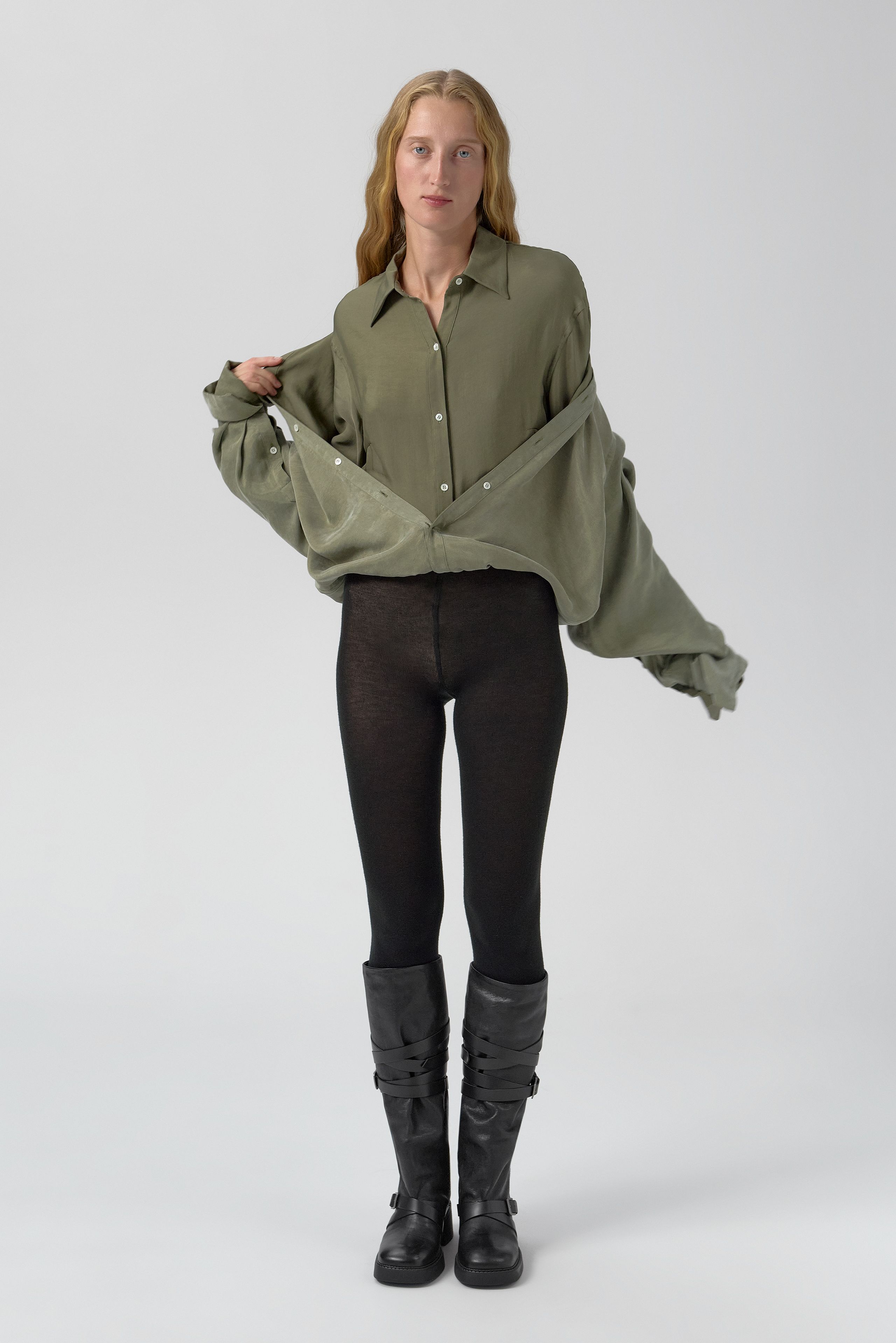 Lorna Dress - Khaki Lyocell Blend | Miista | Designed & Handmade in Europe
