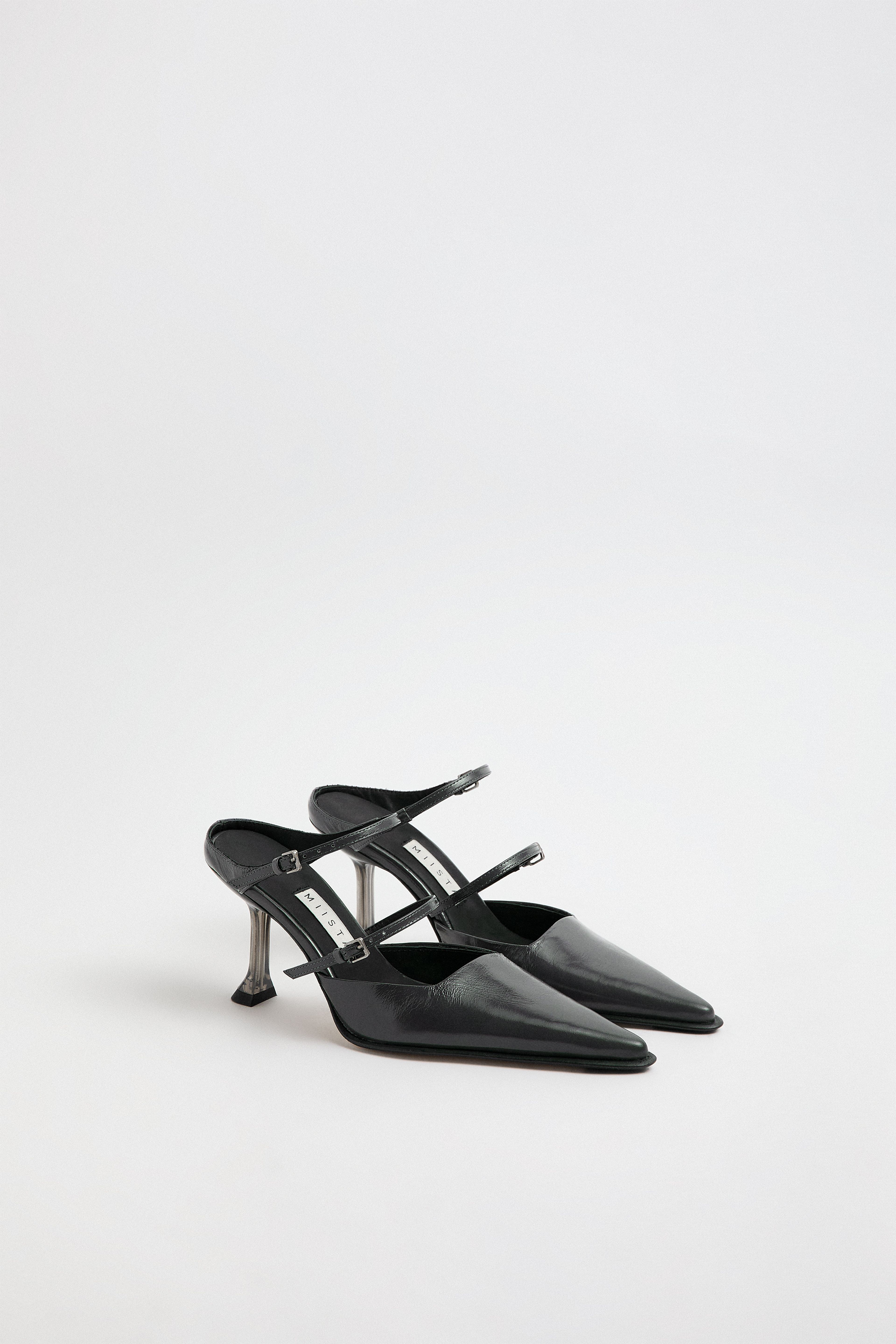 Shari Grey Straps Mules | Miista | Designed & Handmade in Europe