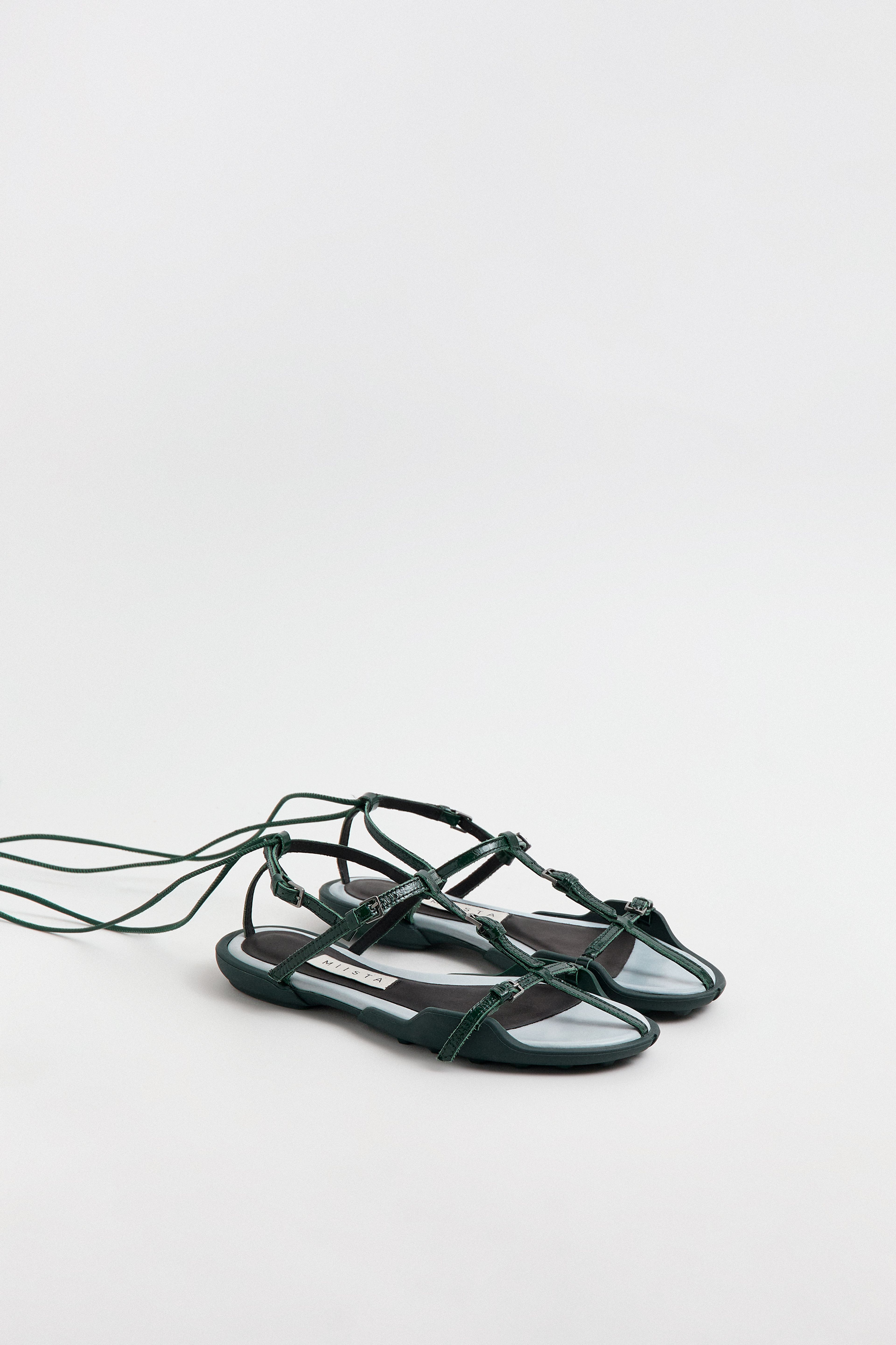 Raeny Mint Lace Up Sandals | Miista | Designed & Handmade in Europe