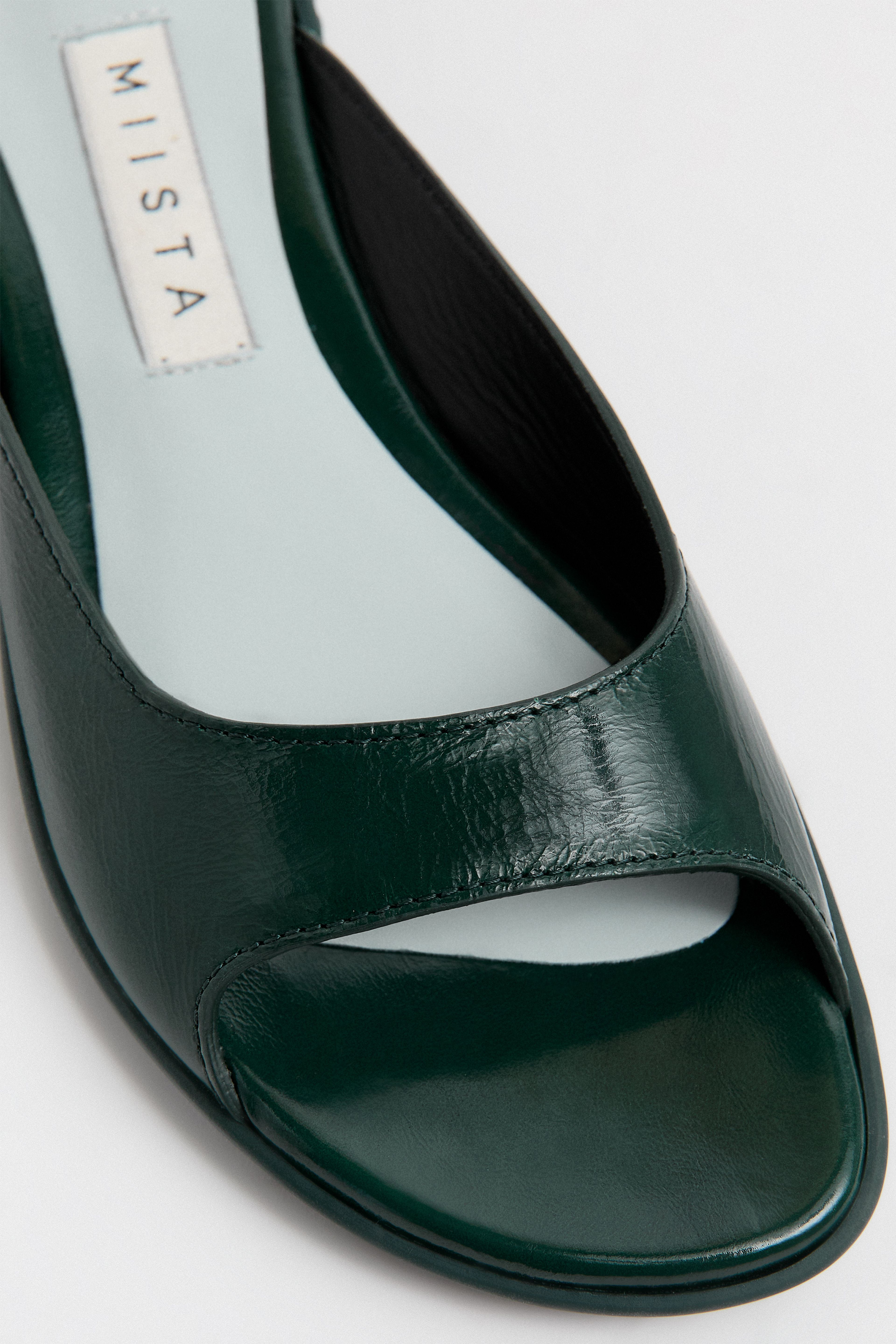 Yachay Mint Slide Sandals | Miista | Designed & Handmade in Europe