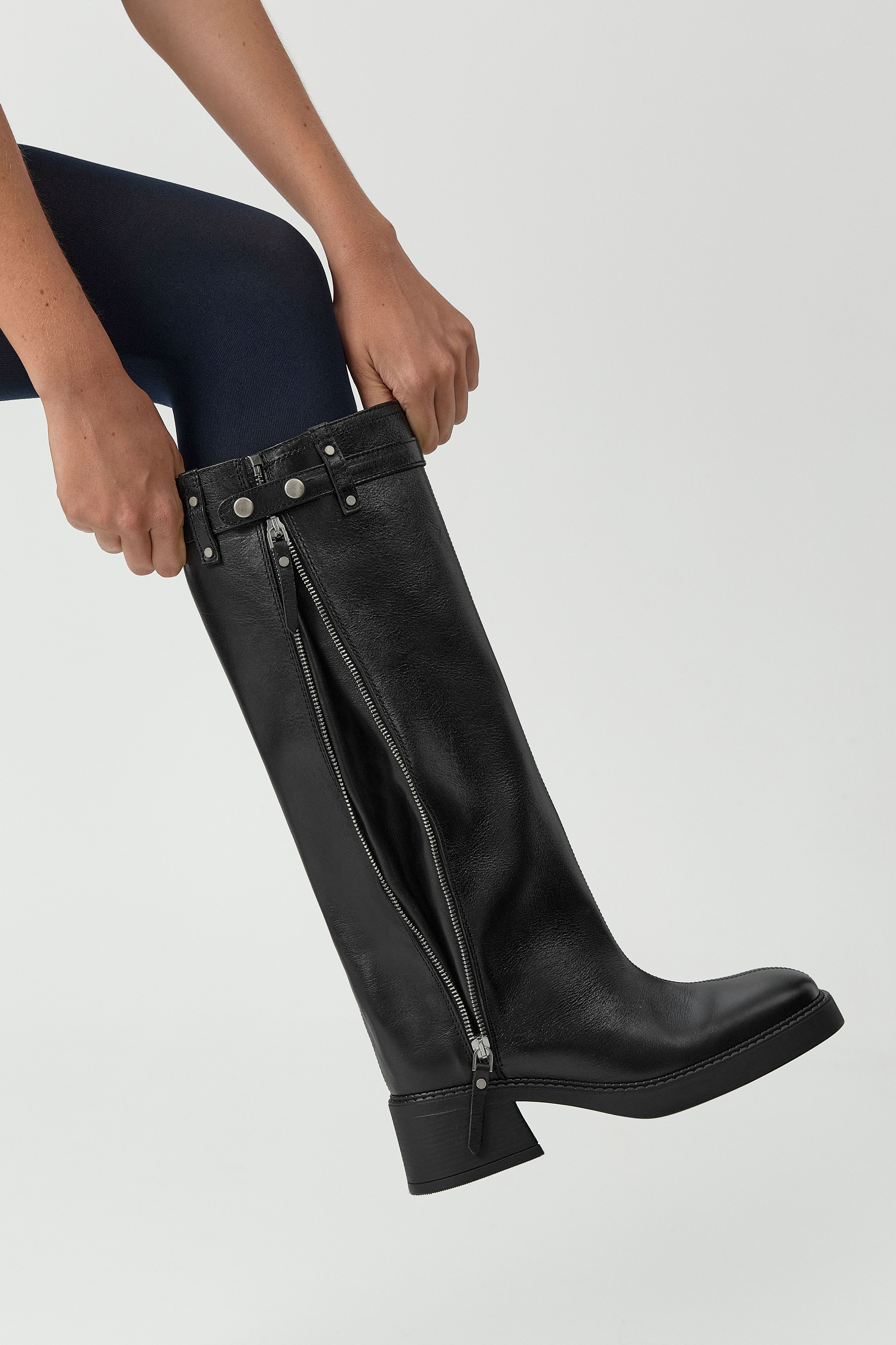 Izolda Boots - Black Leather | Miista | Designed & Handmade in Europe