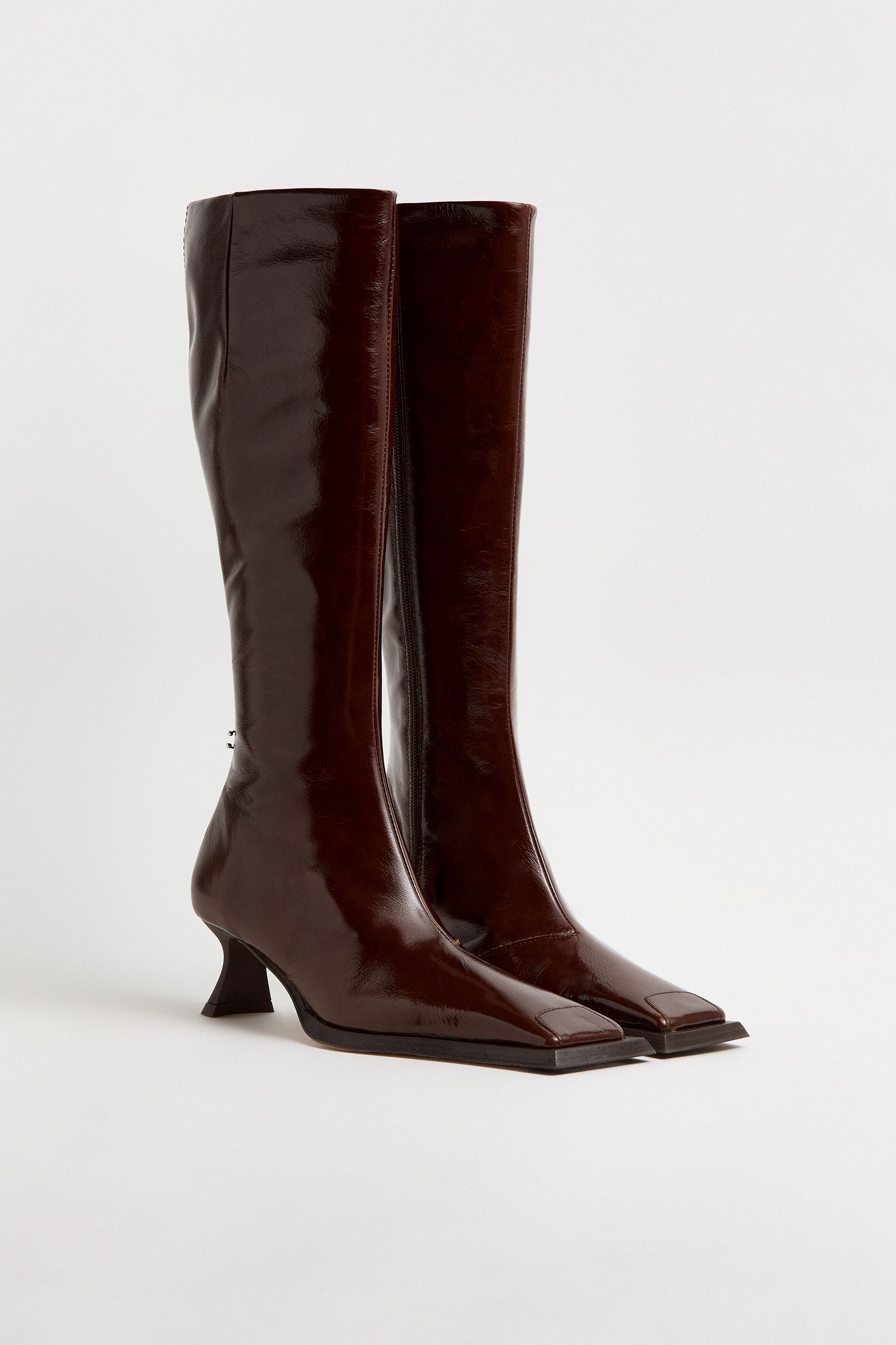 Alfreda Boots Chesnut Crinkle Leather | Miista | Designed & Handmade in Europe