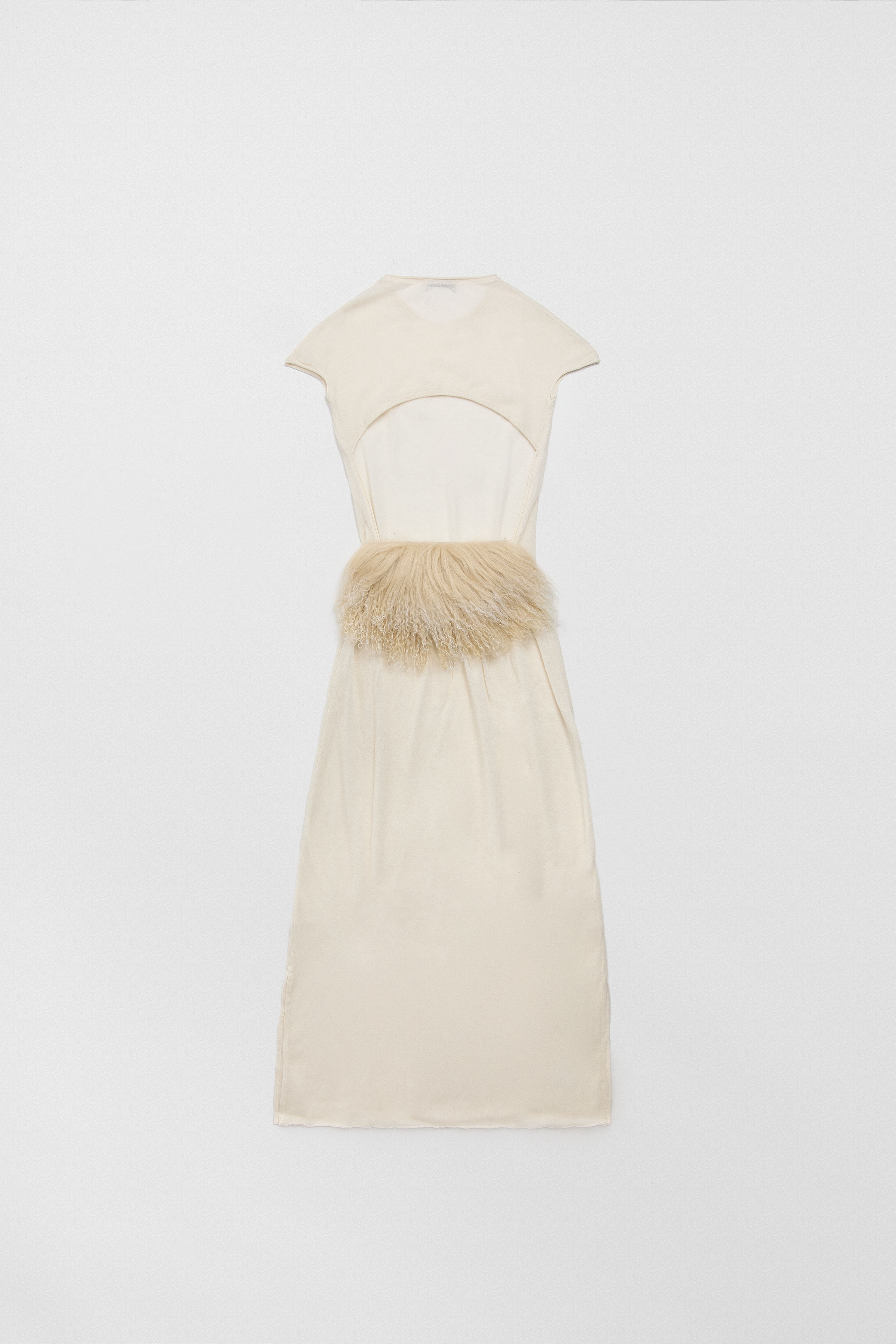 Buffy Ecru Backless Knitted Dress | Miista | Designed & Handmade in Europe