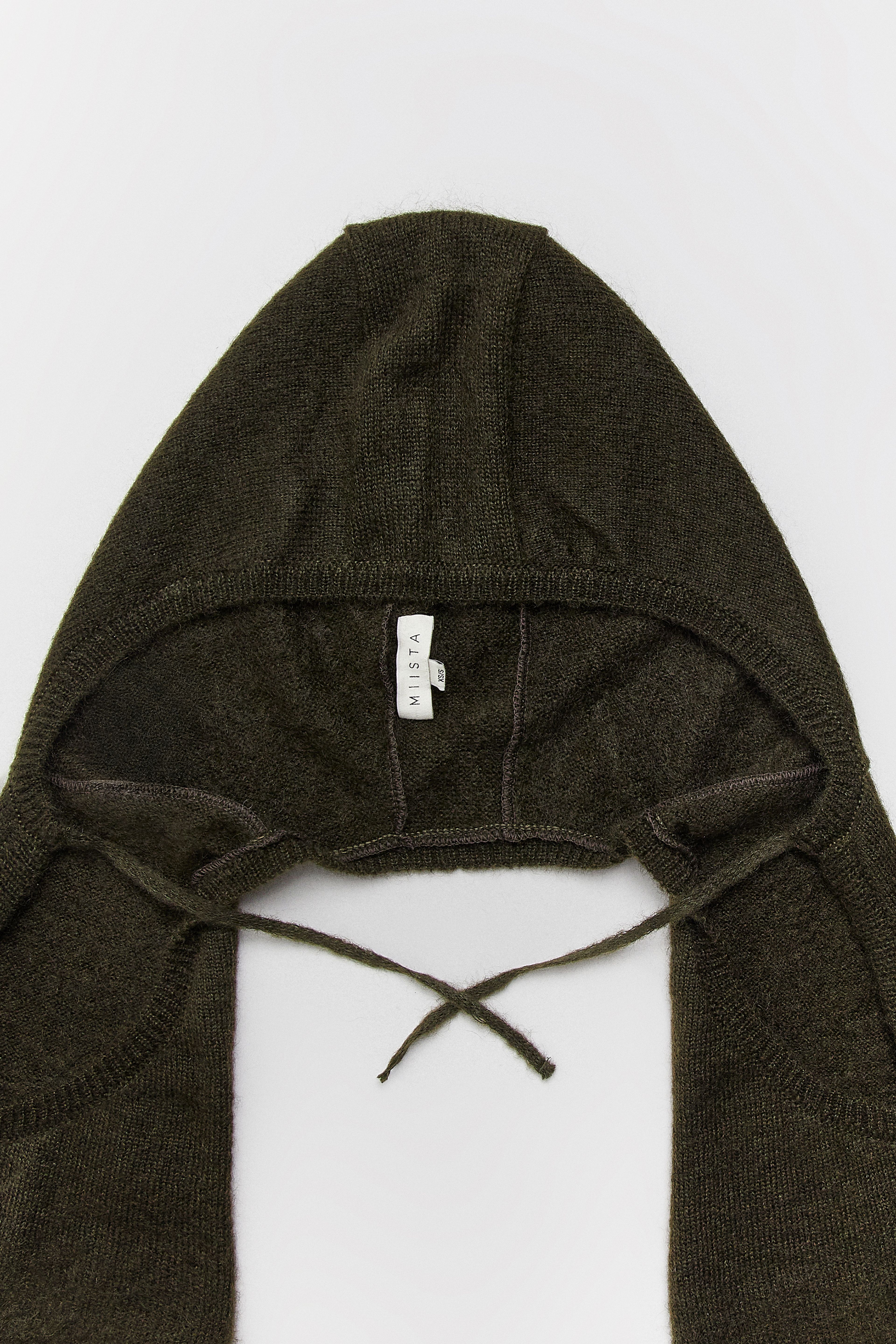 Nivi Hooded Khaki Sleeves | Miista | Designed & Handmade in Europe