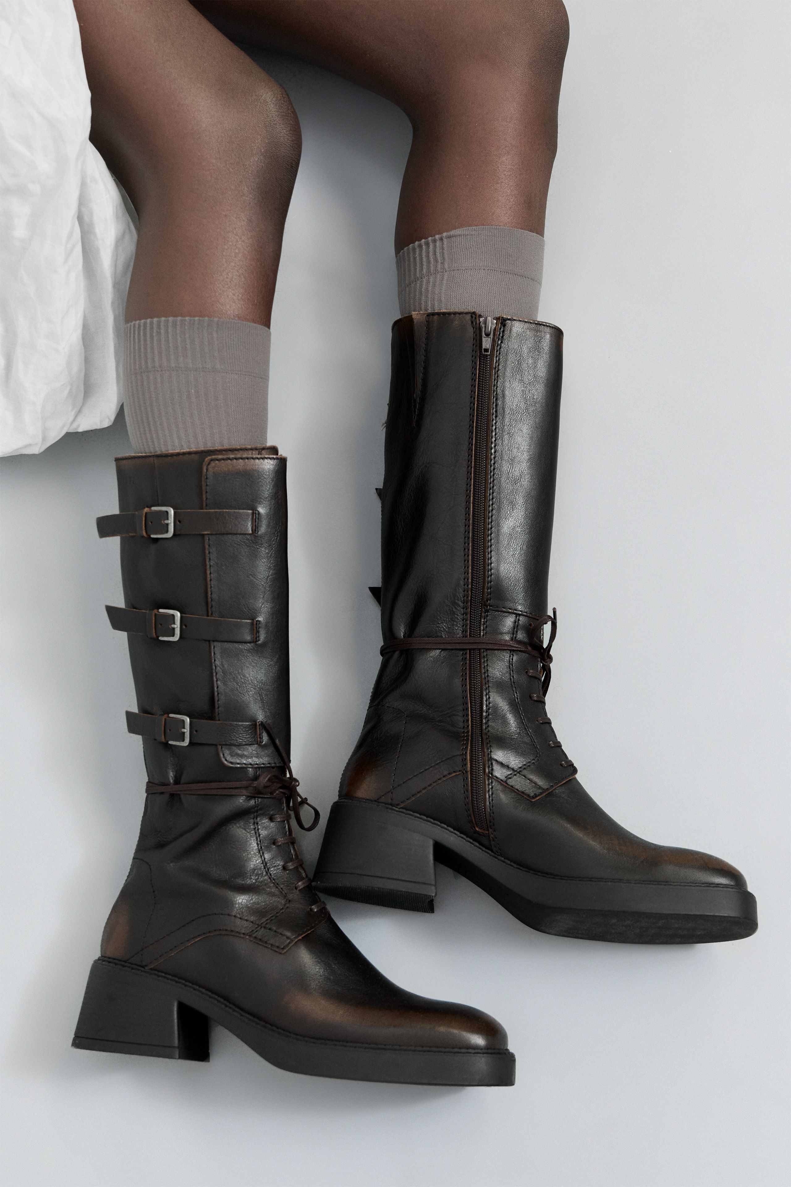 靴 miista boots 38 🎁NEW/ NEVER WORN✓-Miista Donna Black Boots Size 38 Knee