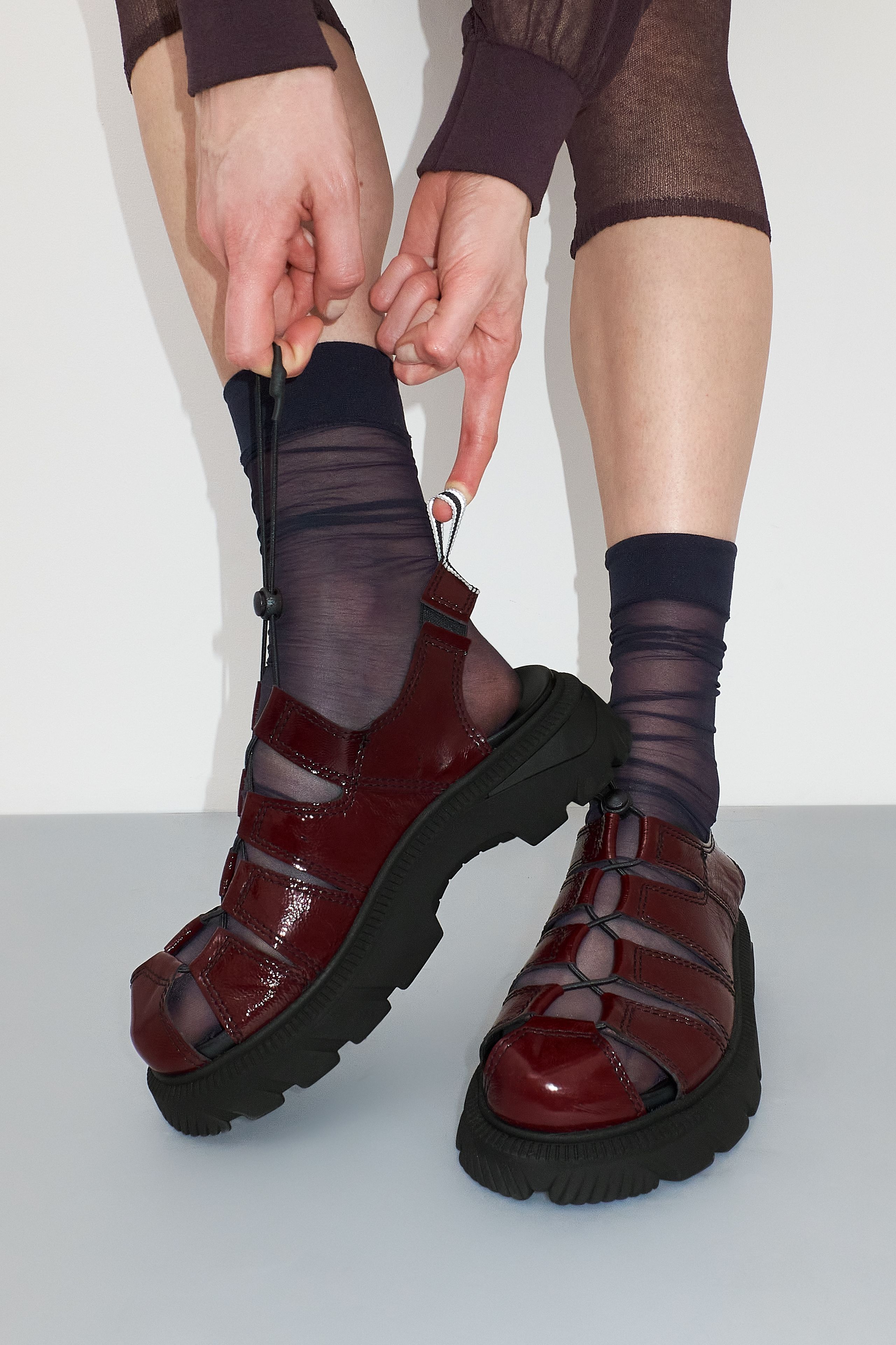 Eunice Burgundy Sandals | Designed & Handmade in Europe