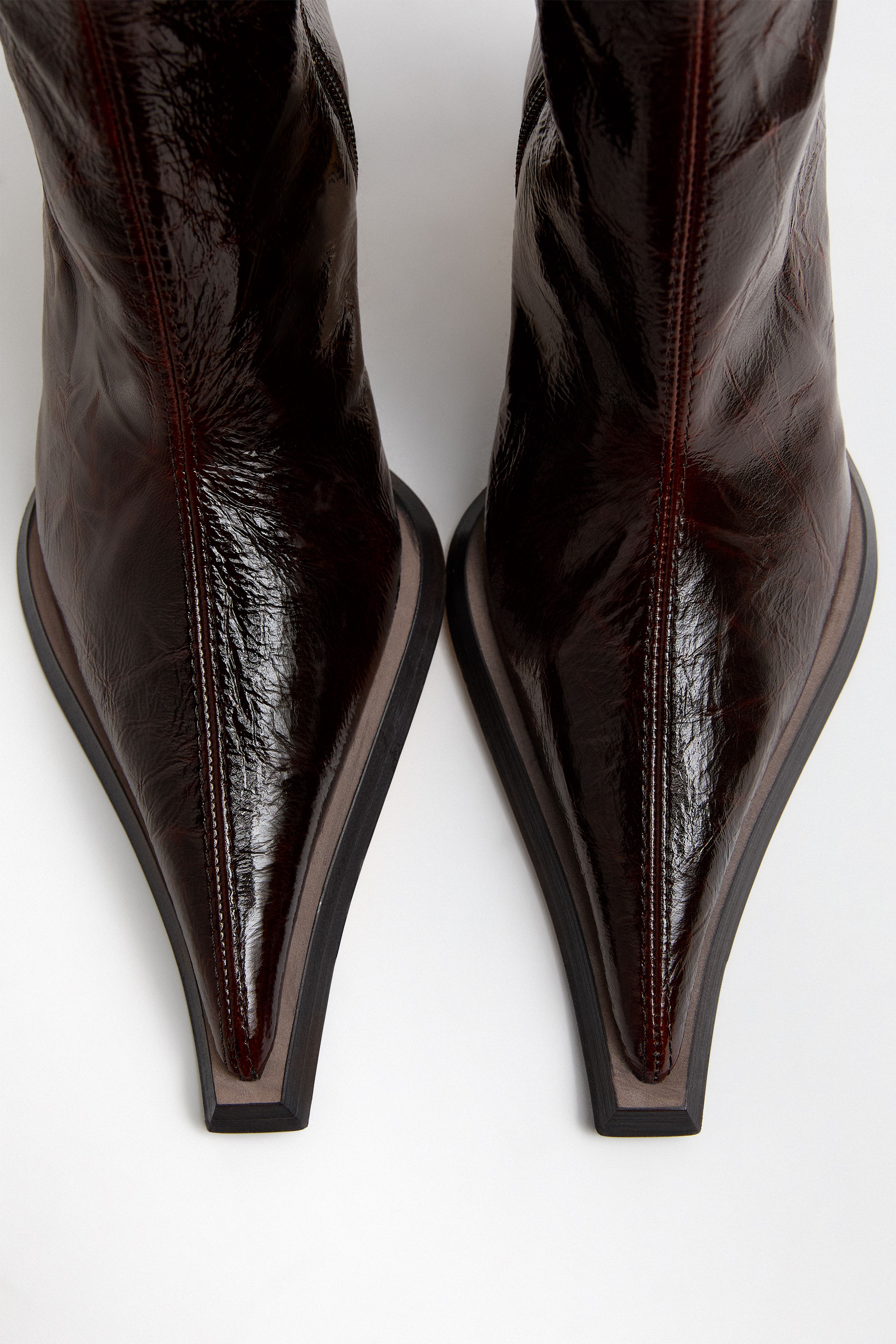 Shelley Boots - Dark Brown Patent Leather | Miista | Designed & Handmade in Europe