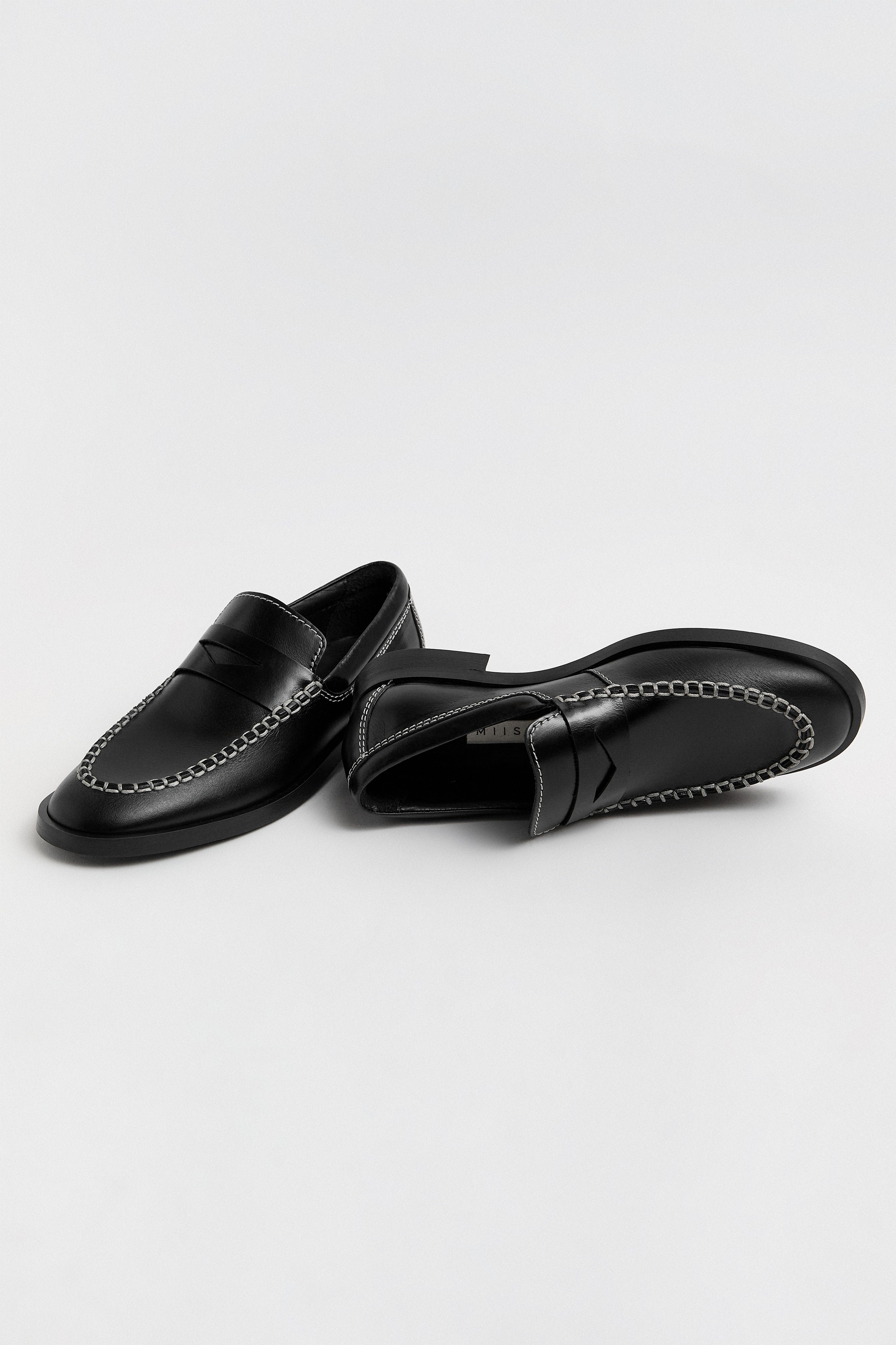 Lucan Black Penny Loafers | Miista | Designed & Handmade in Europe