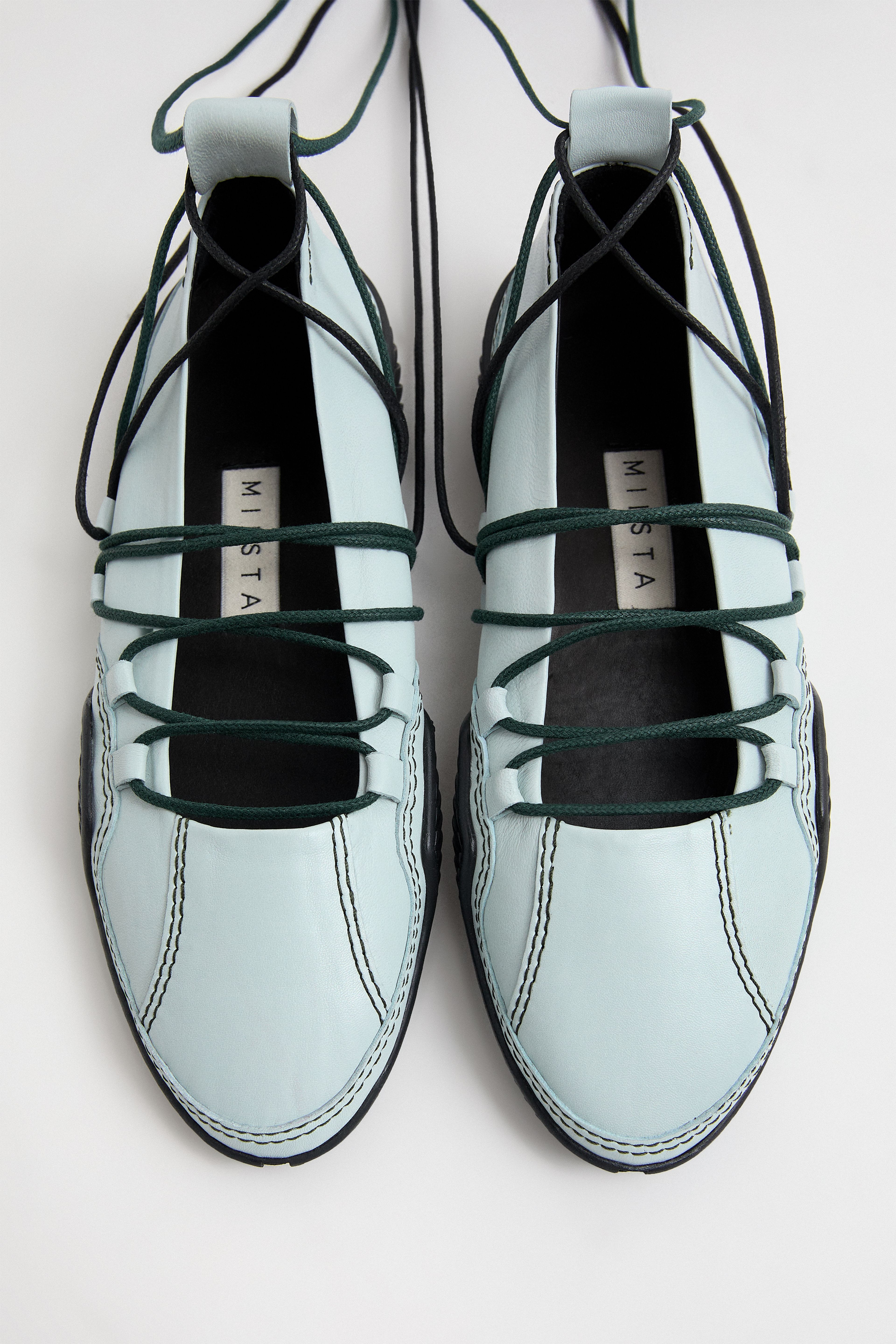 Norby Mint Lace Sneakers | Miista | Designed & Handmade in Europe