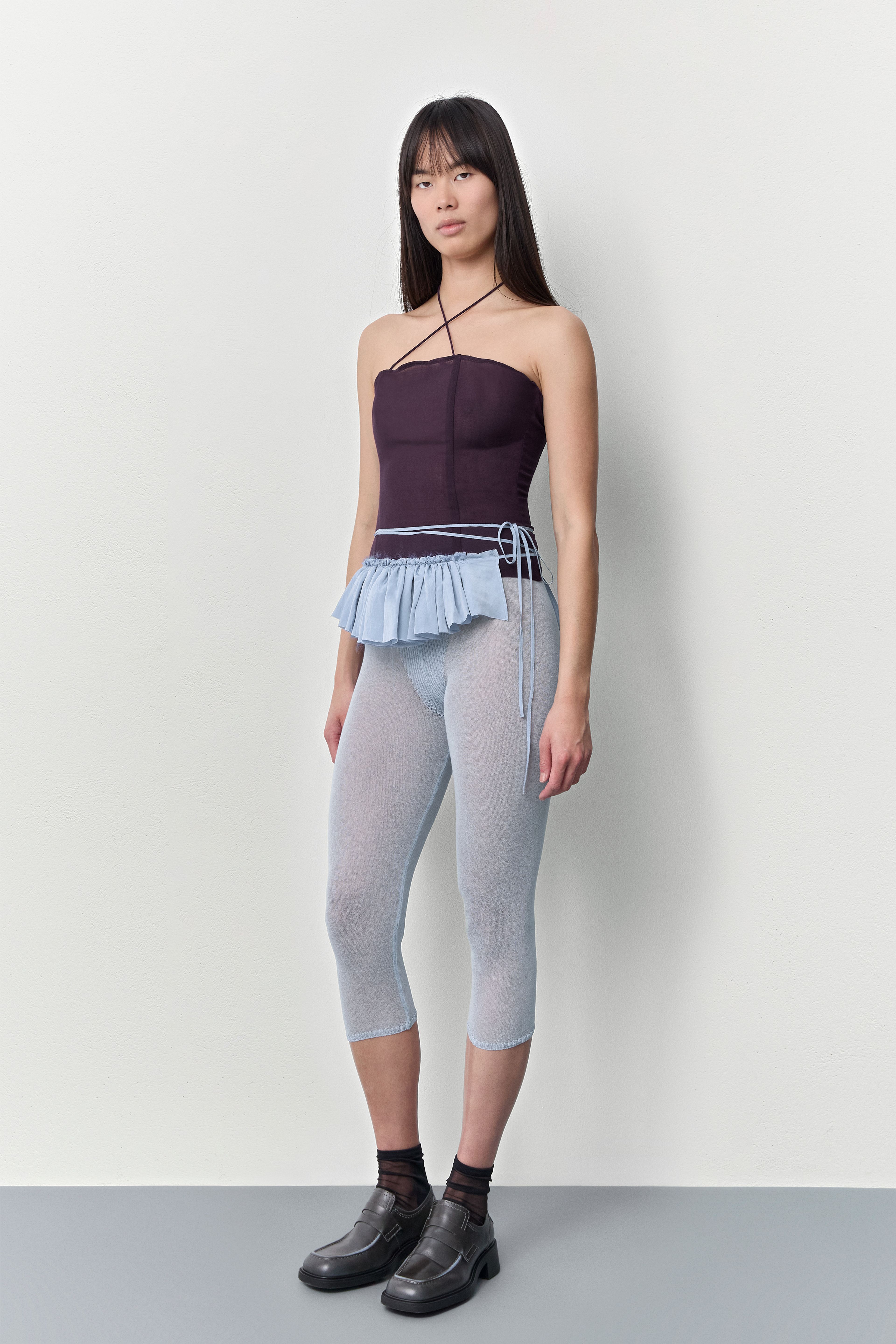 Amelia Brushed Light Blue Penny Loafers | Miista | Designed & Handmade in Europe