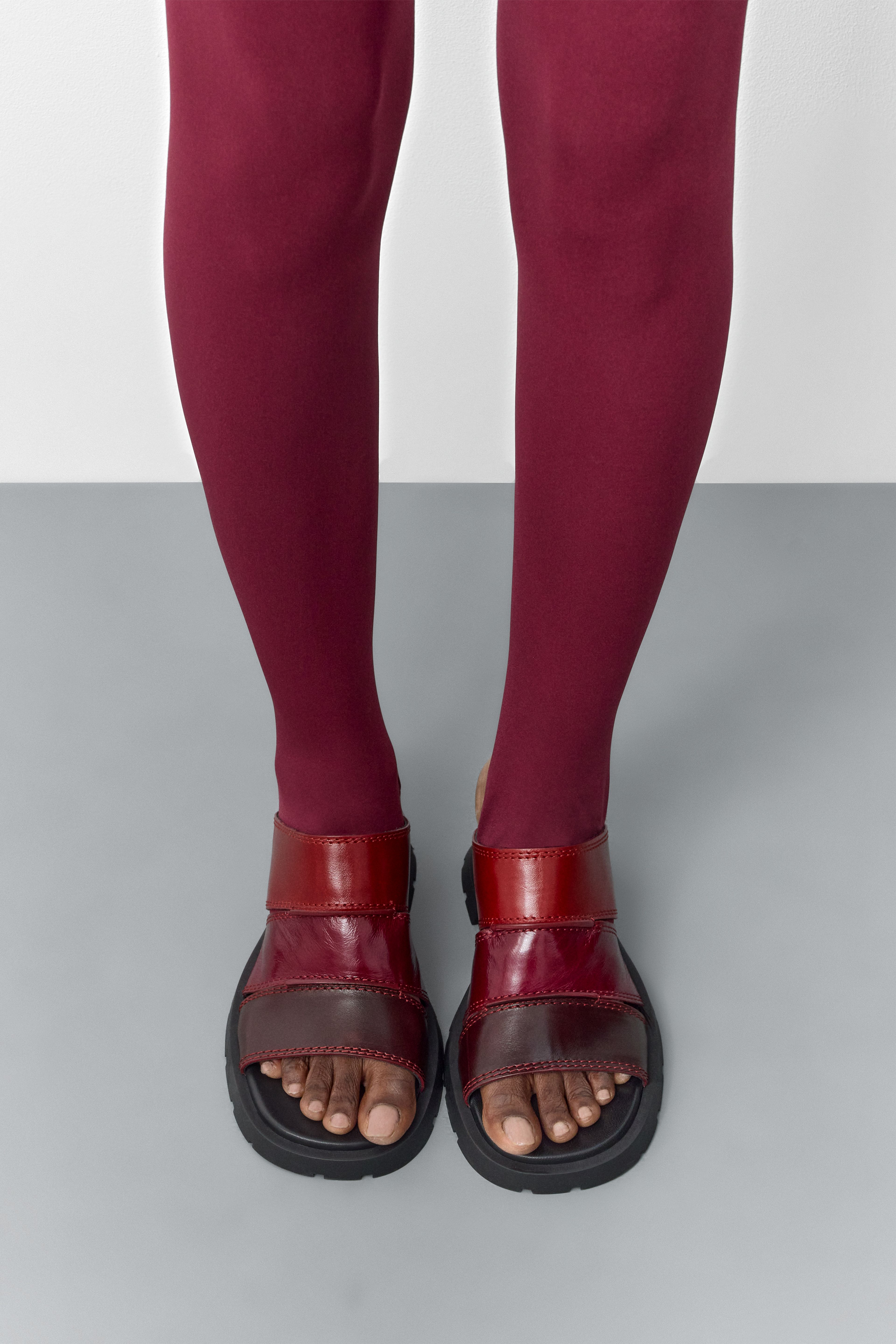 Jadzia Burgundy Patchwork Red Sandals | Miista | Designed & Handmade in Europe