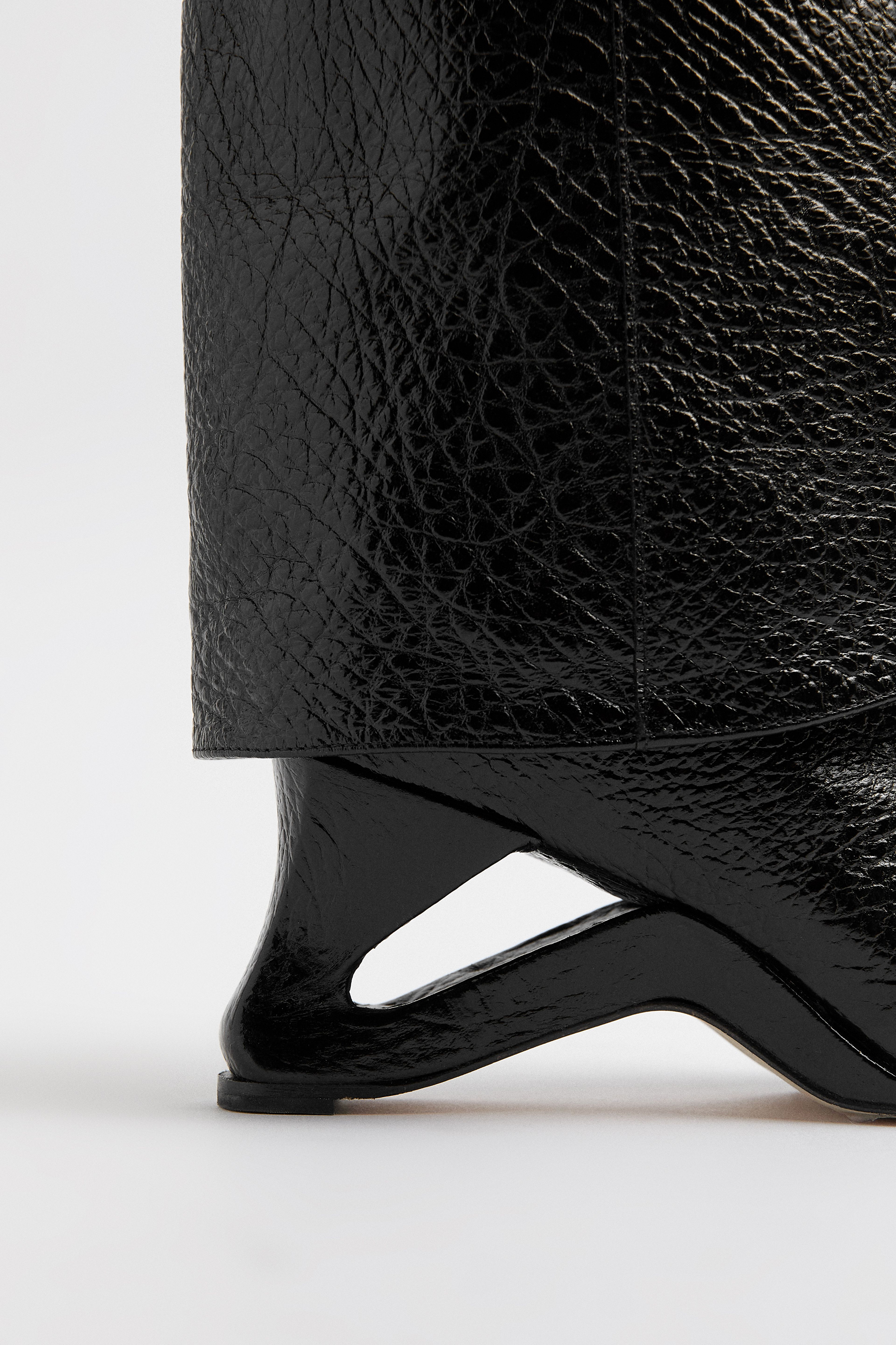 Denise Black Folded Tall Boots | Miista | Designed & Handmade in Europe