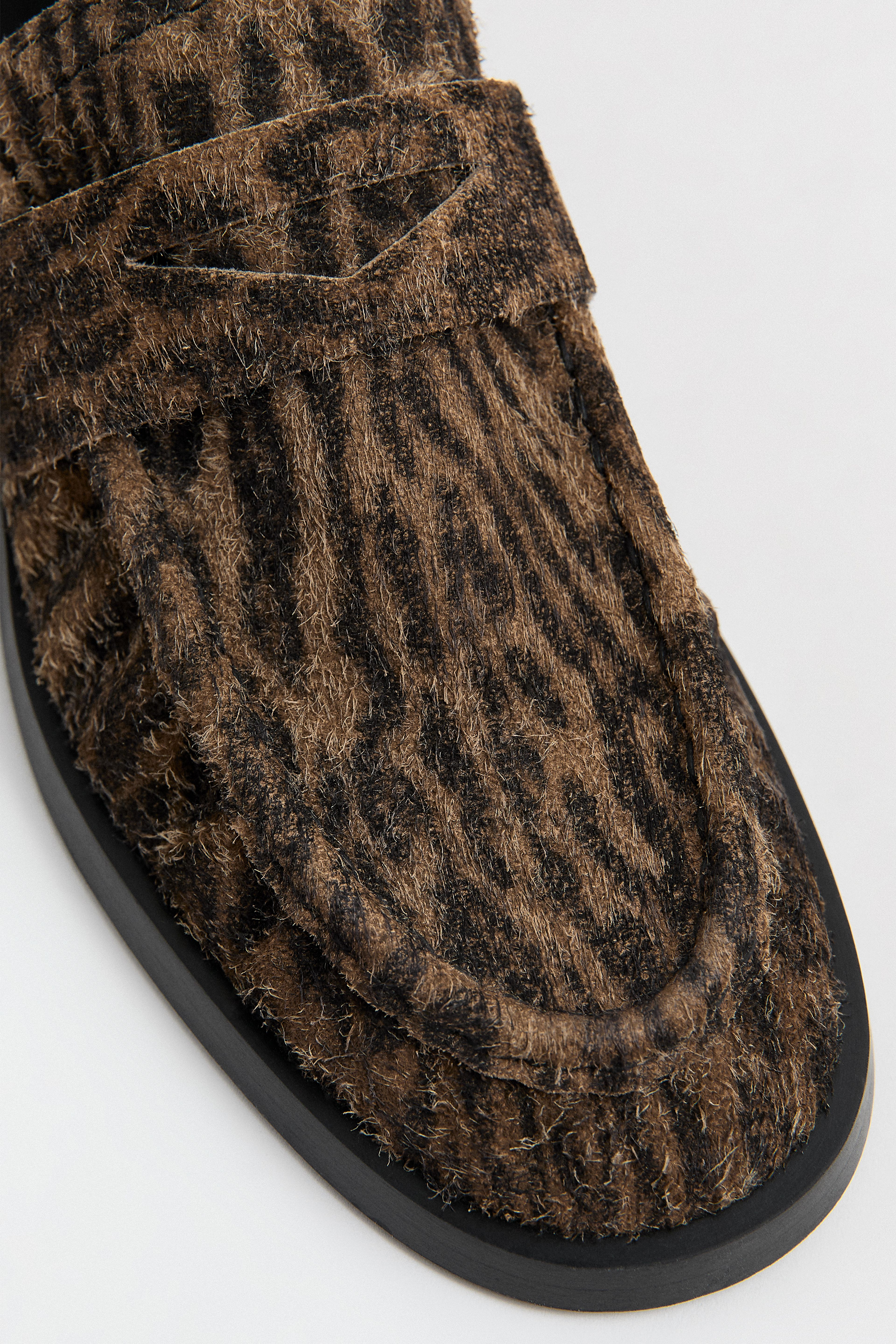 Zita Loafers Animal Print Hairy Leather | Miista | Designed & Handmade in Europe