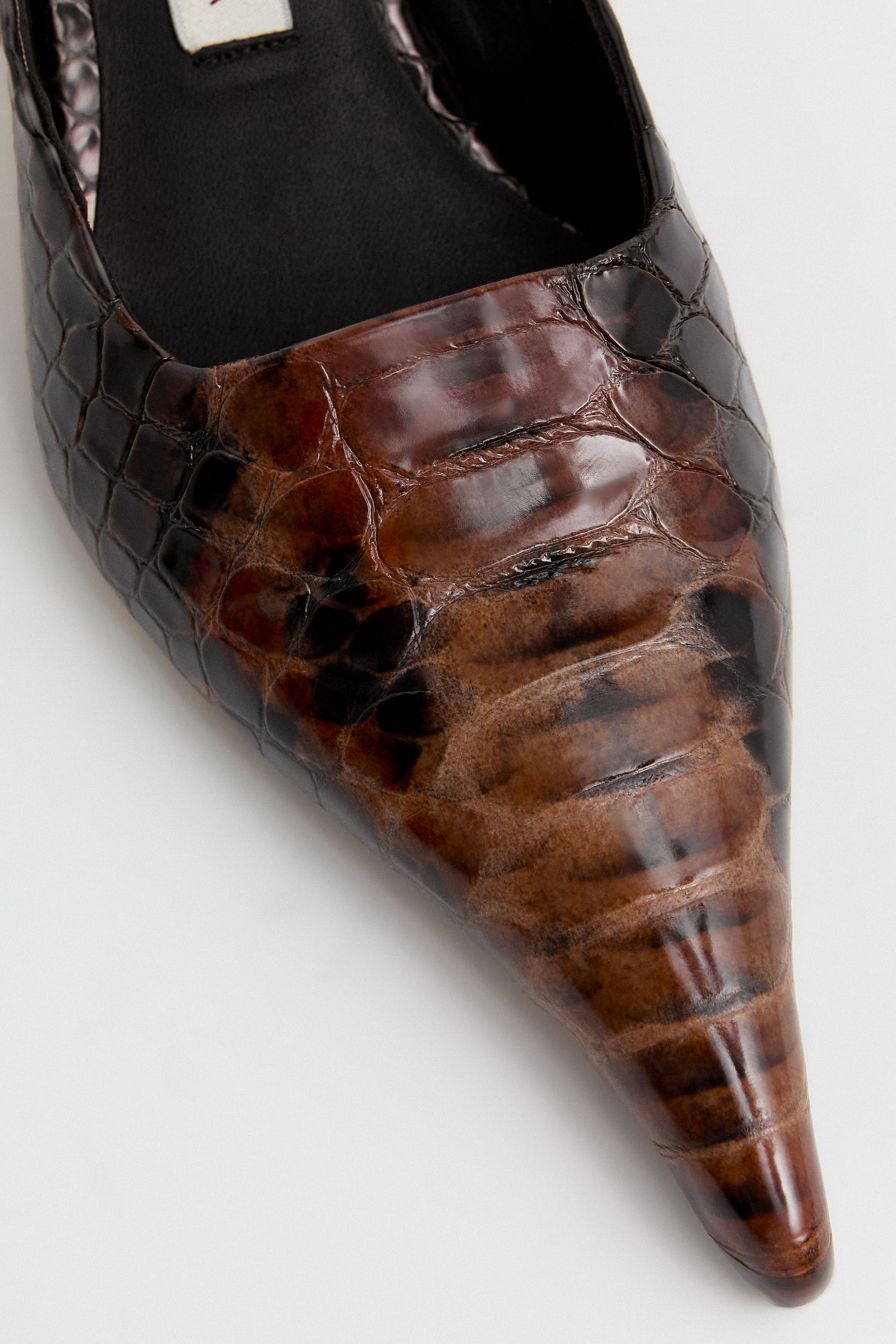 Qori Courts - Tan Snake Embossed Leather | Miista | Designed & Handmade in Europe