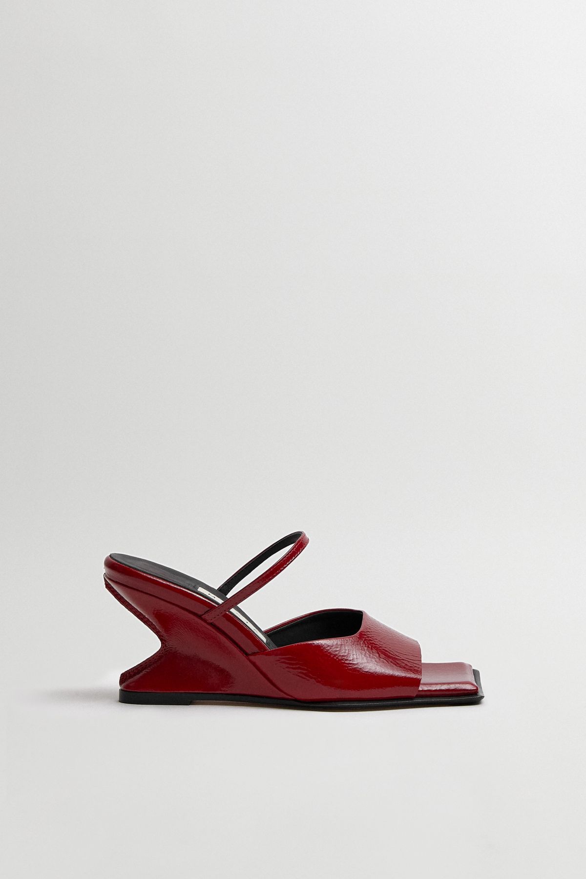 Egle Sandals - Dark Red Patent Leather