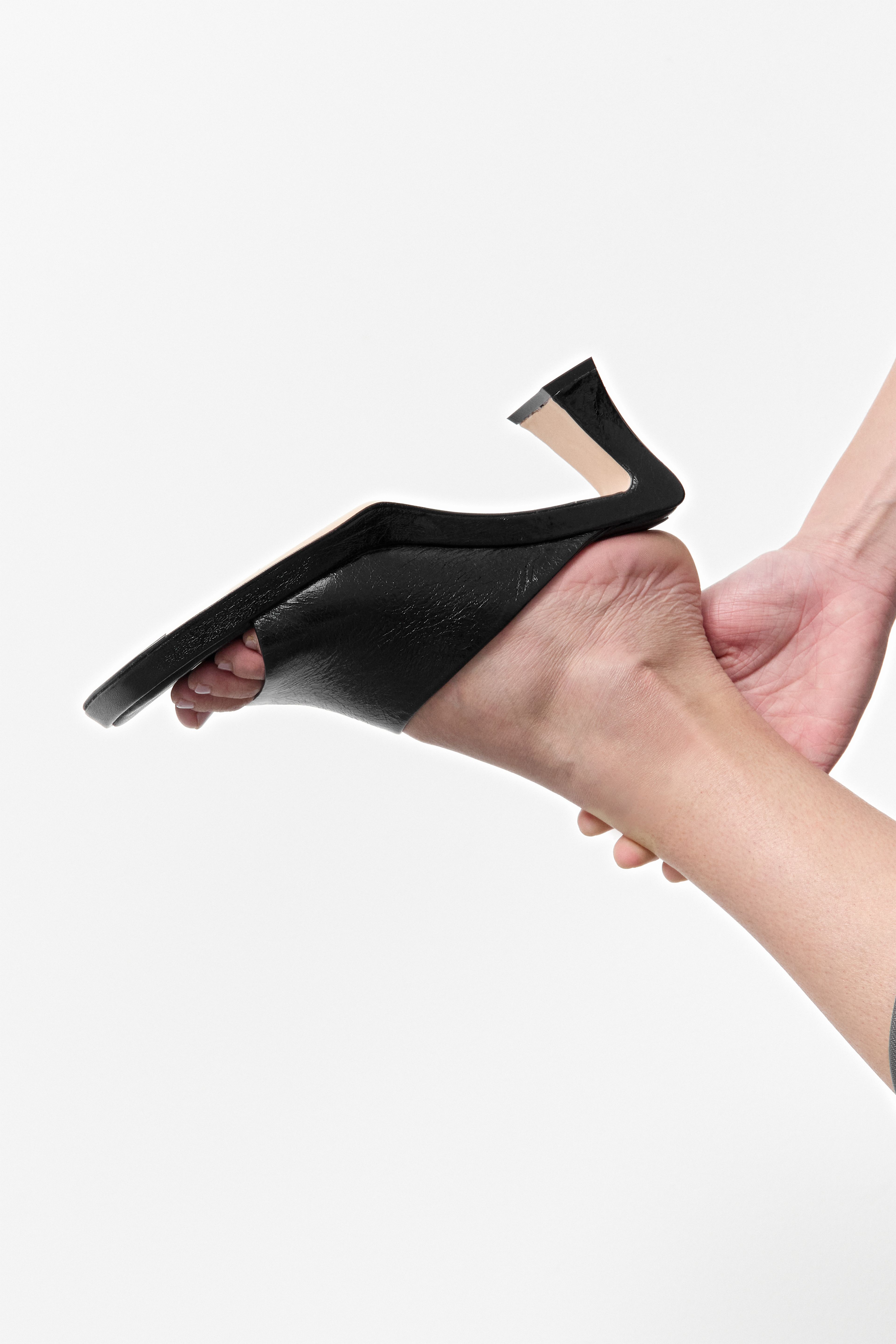 Sonali Black Asymmetric Sandals | Miista | Designed & Handmade in Europe