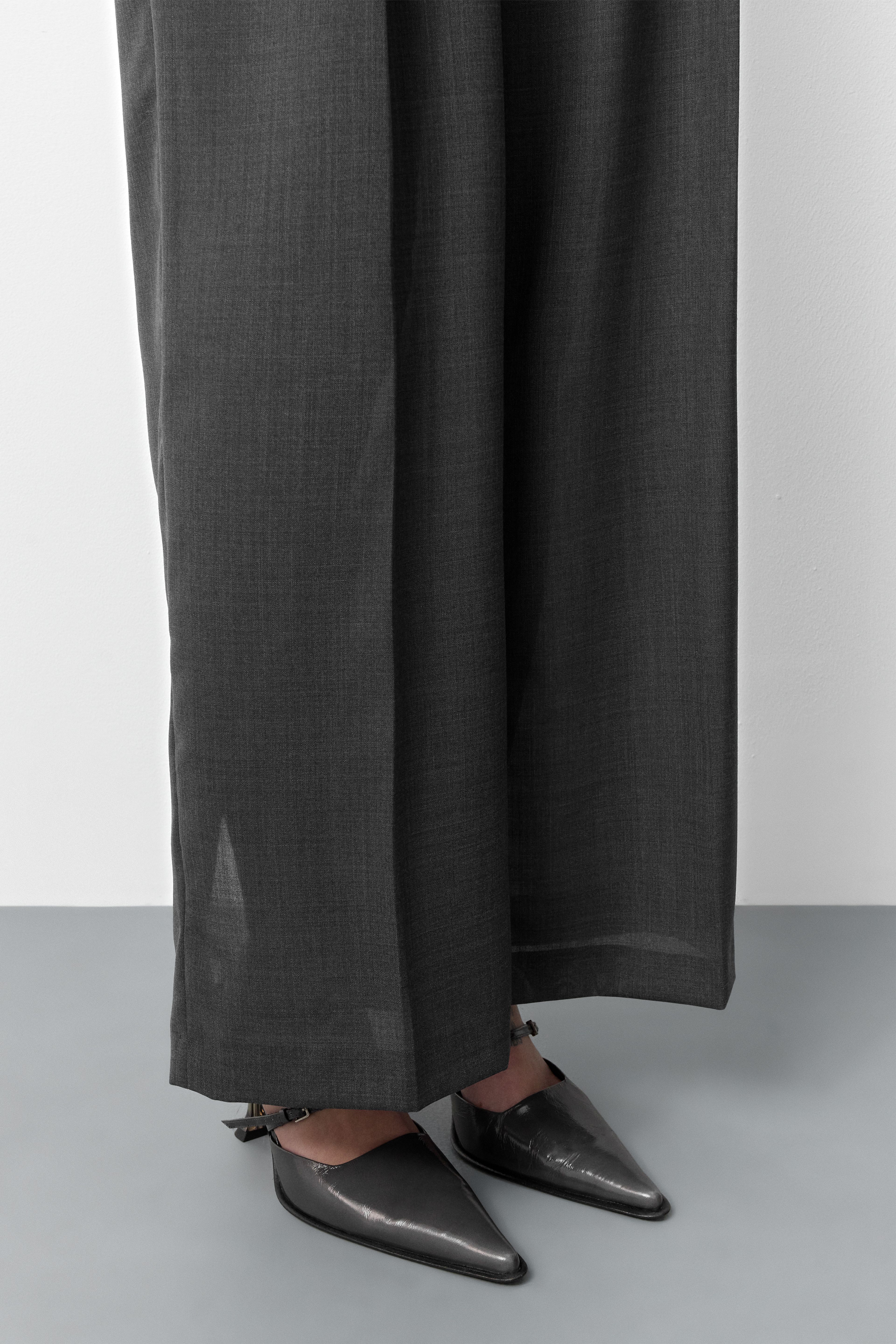 Shari Grey Straps Mules | Miista | Designed & Handmade in Europe