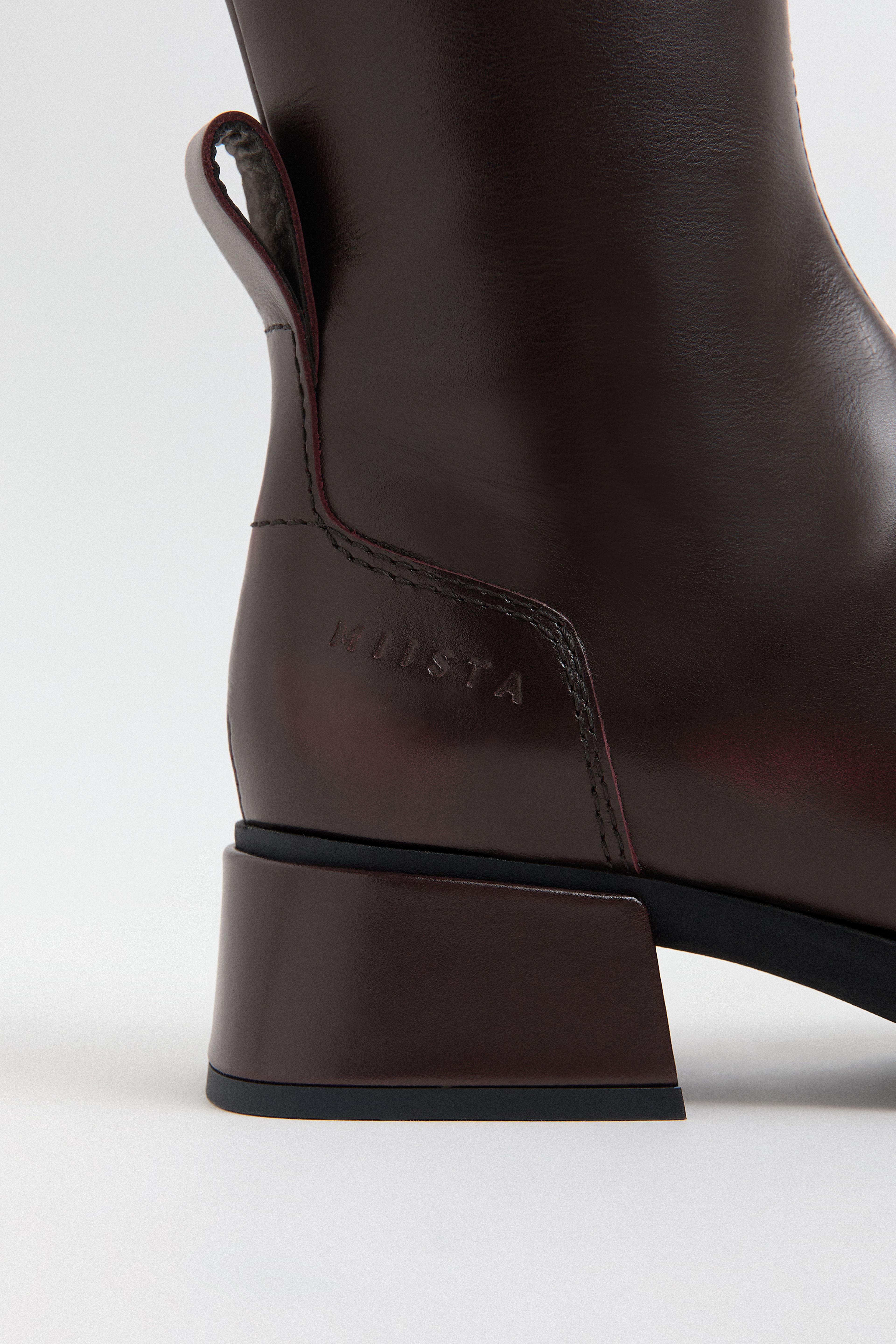 Brunildha Boots - Burgundy Shiny Leather | Miista | Designed & Handmade in Europe