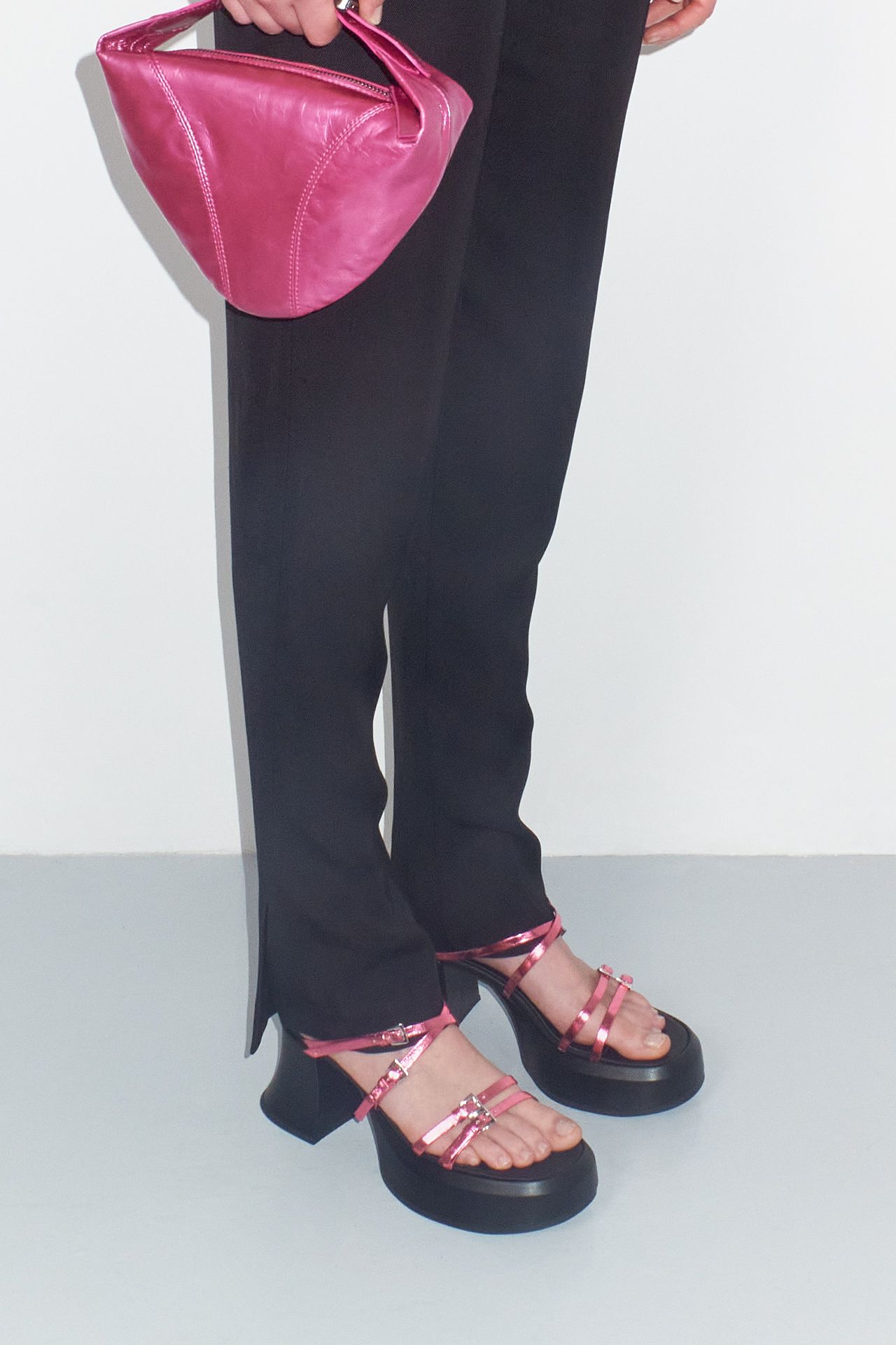 Nara Pink Metallic Sandals | Designed & Handmade in Europe