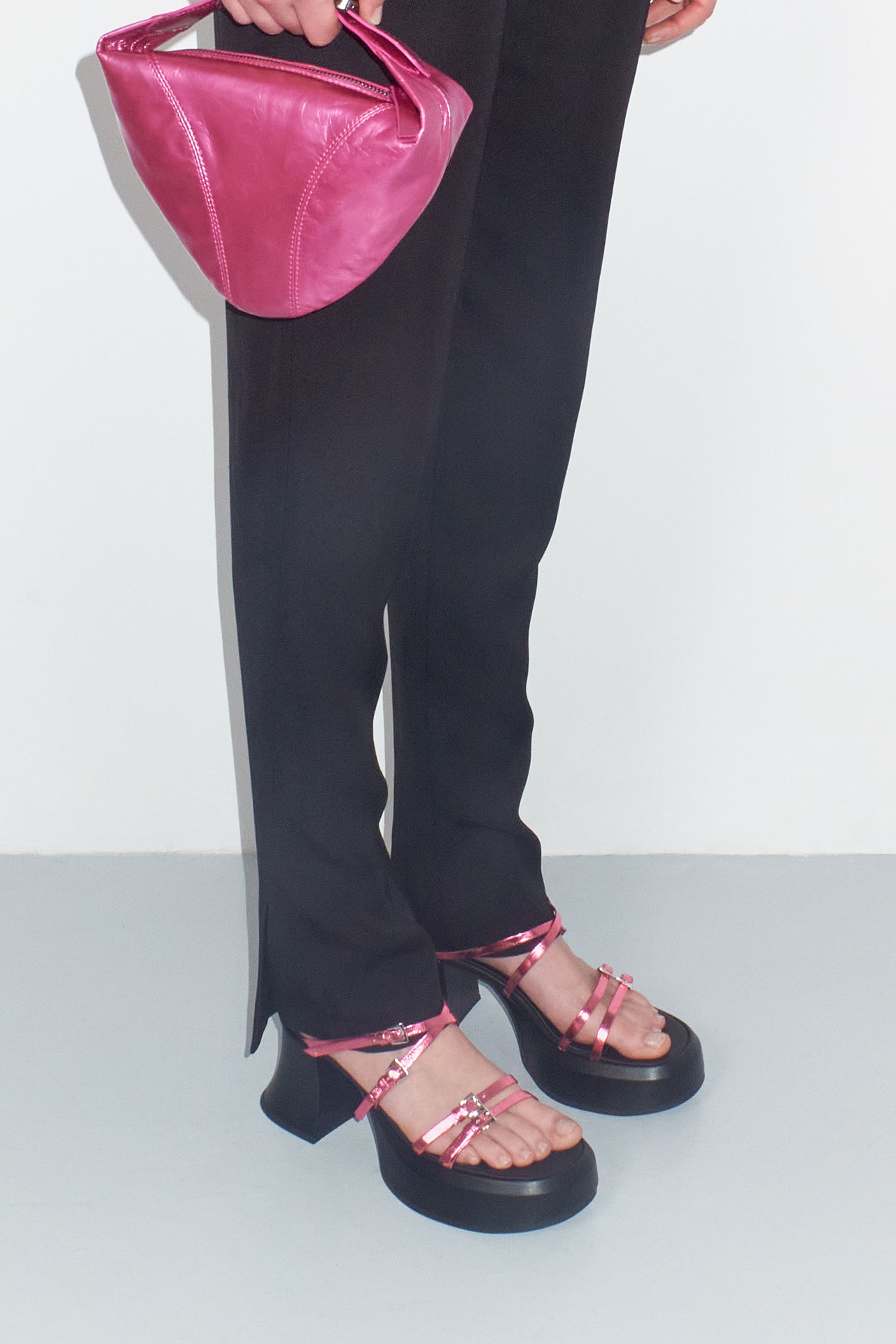 Nara Pink Metallic Sandals | Designed & Handmade in Europe