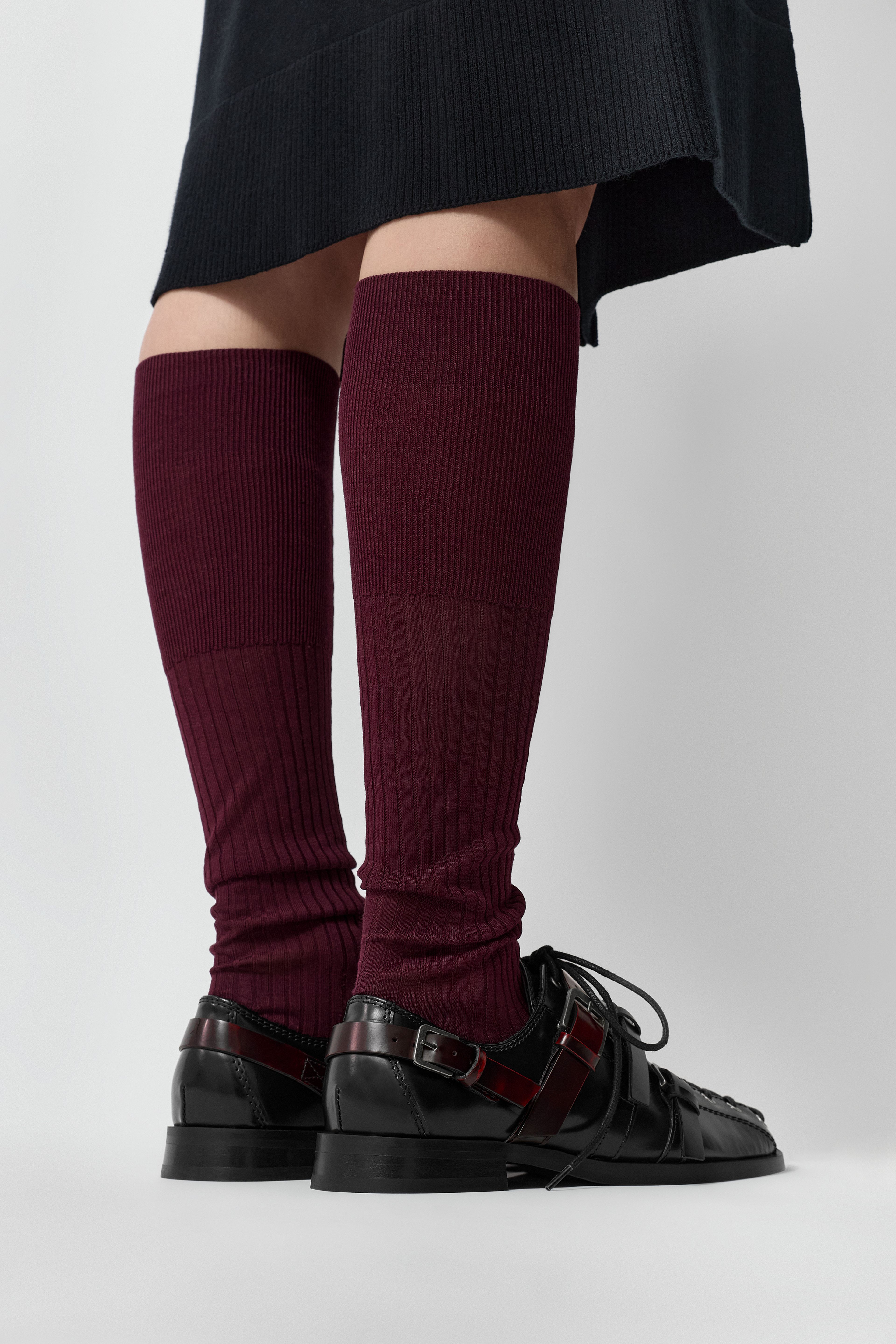 Cobie Loafers - Black Burgundy Leather Derby | Miista | Designed & Handmade in Europe