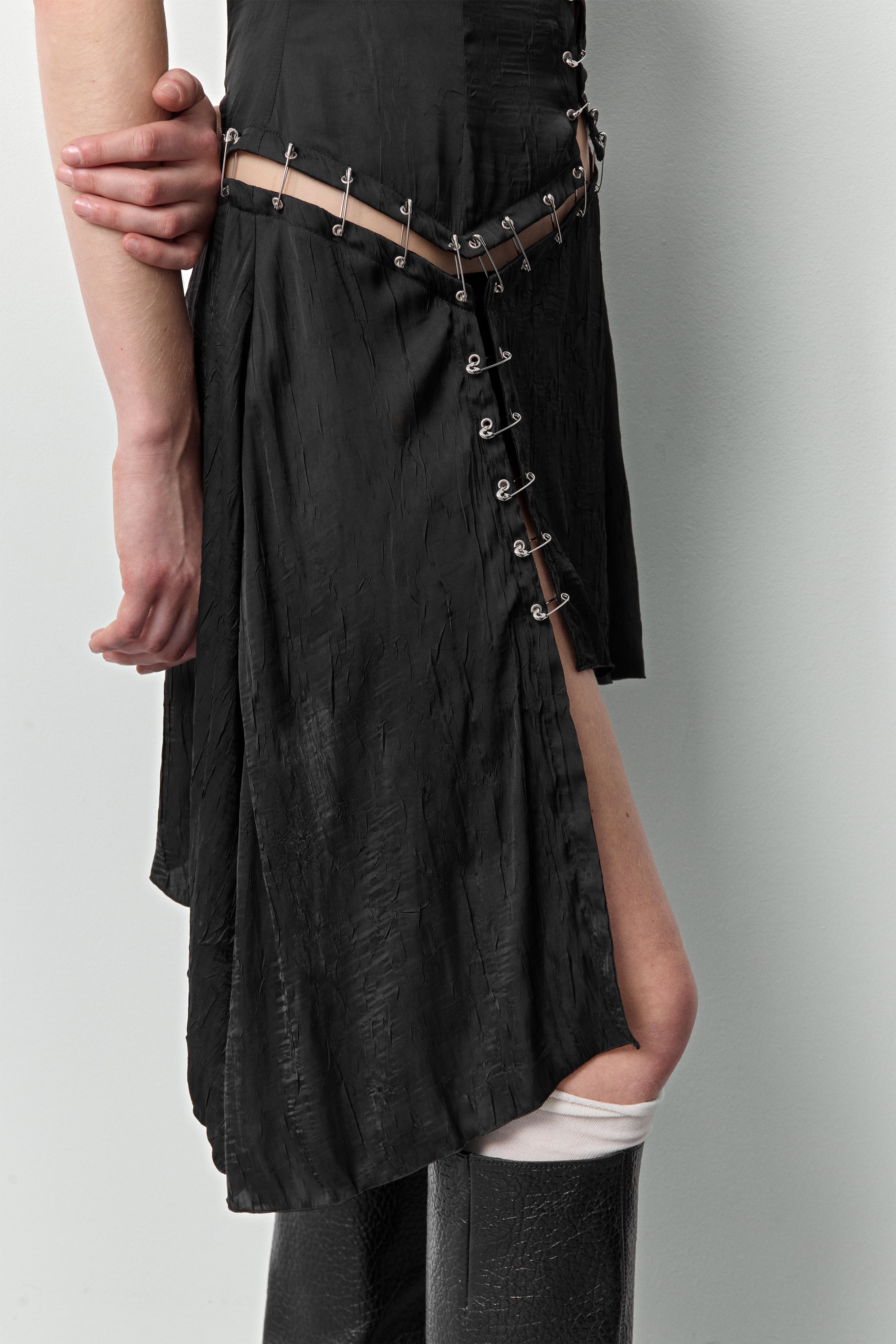 Lexxa Black Detachable Short Dress | Miista | Designed & Handmade in Europe