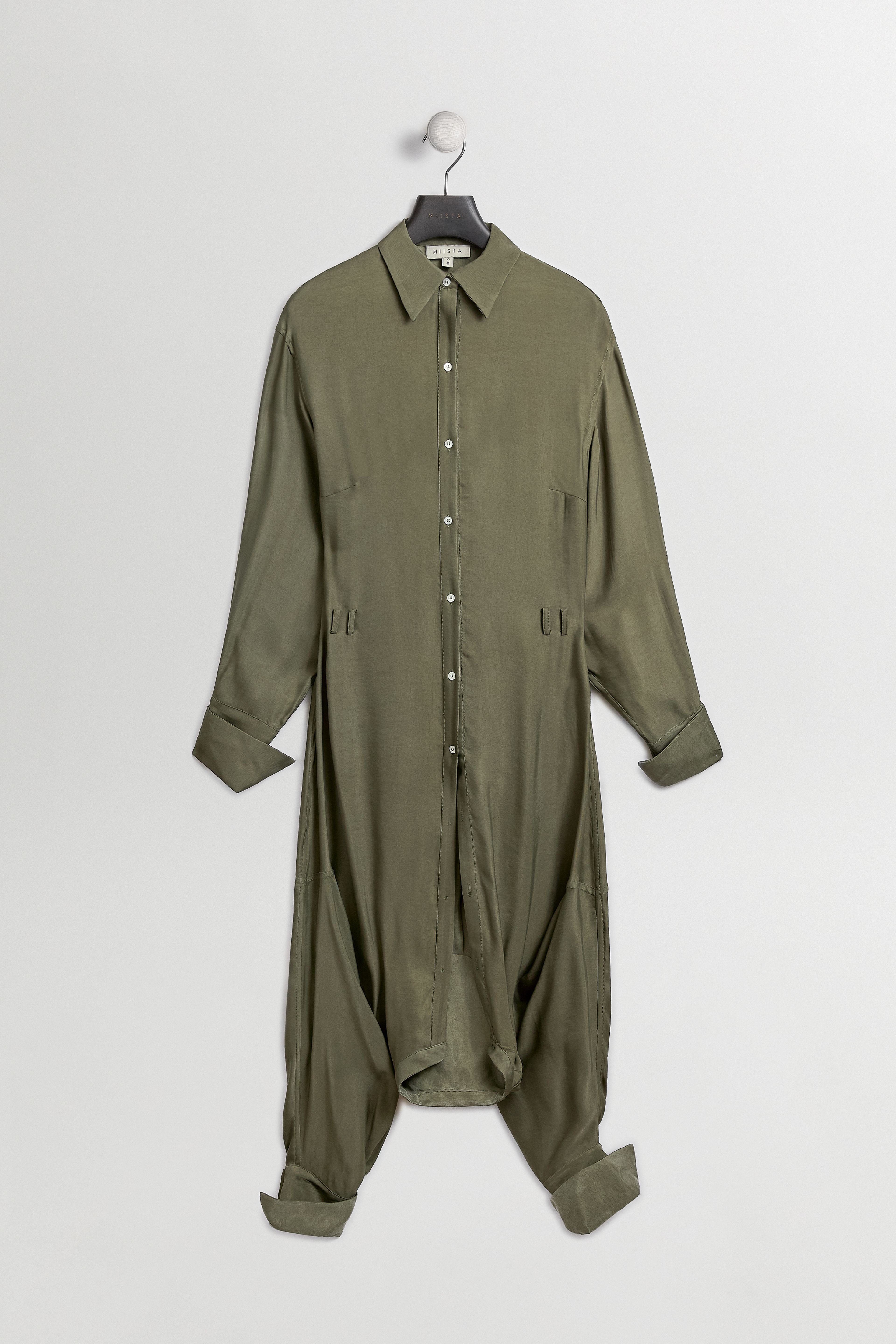 Lorna Dress - Khaki Lyocell Blend | Miista | Designed & Handmade in Europe