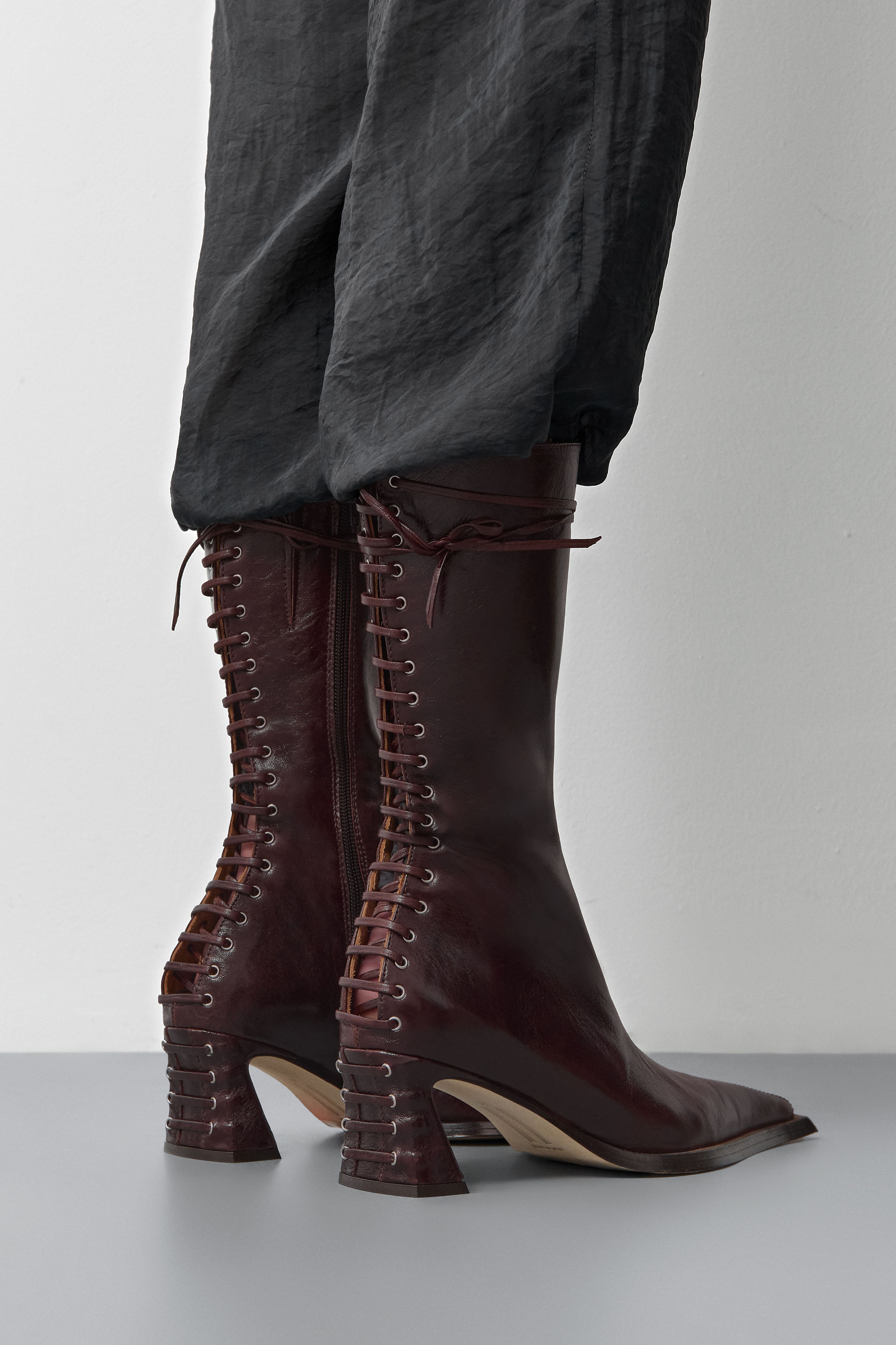 Shelley Brown Back Lace Boots | Miista | Designed & Handmade in Europe