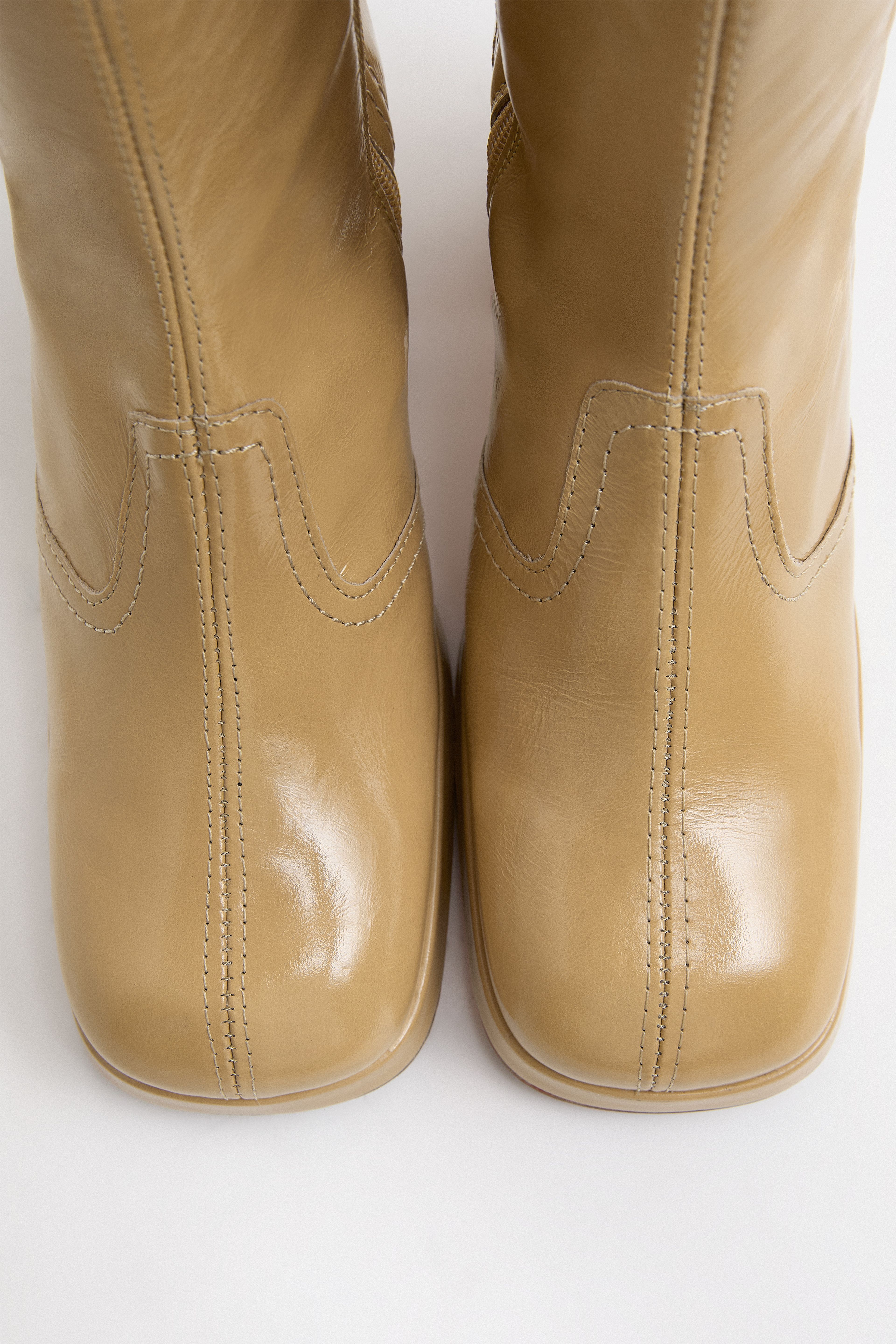 Cass Boots Toffee Crinkle Leather | Miista | Designed & Handmade in Europe