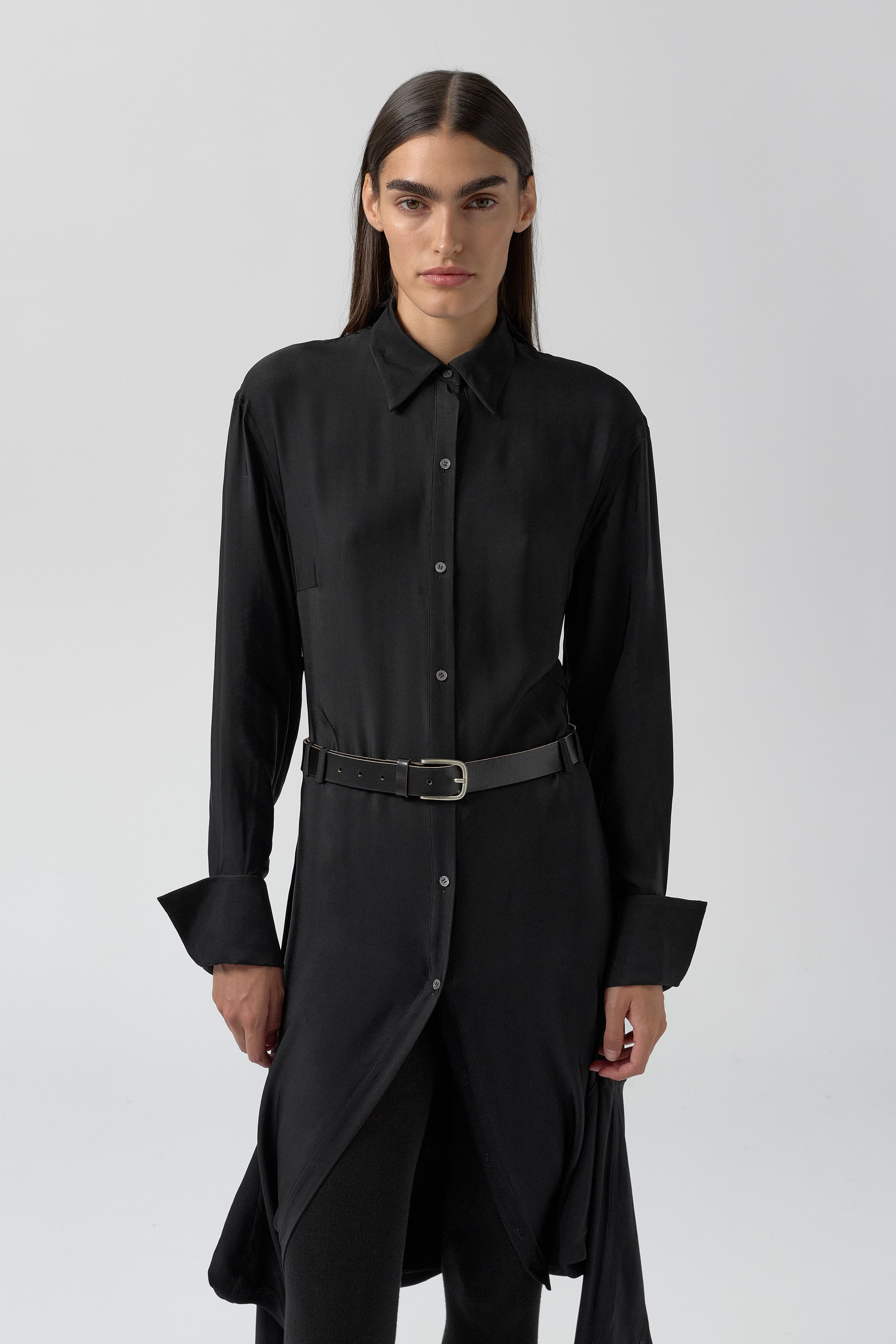 Lorna Dress - Black Lyocell Blend | Miista | Designed & Handmade in Europe