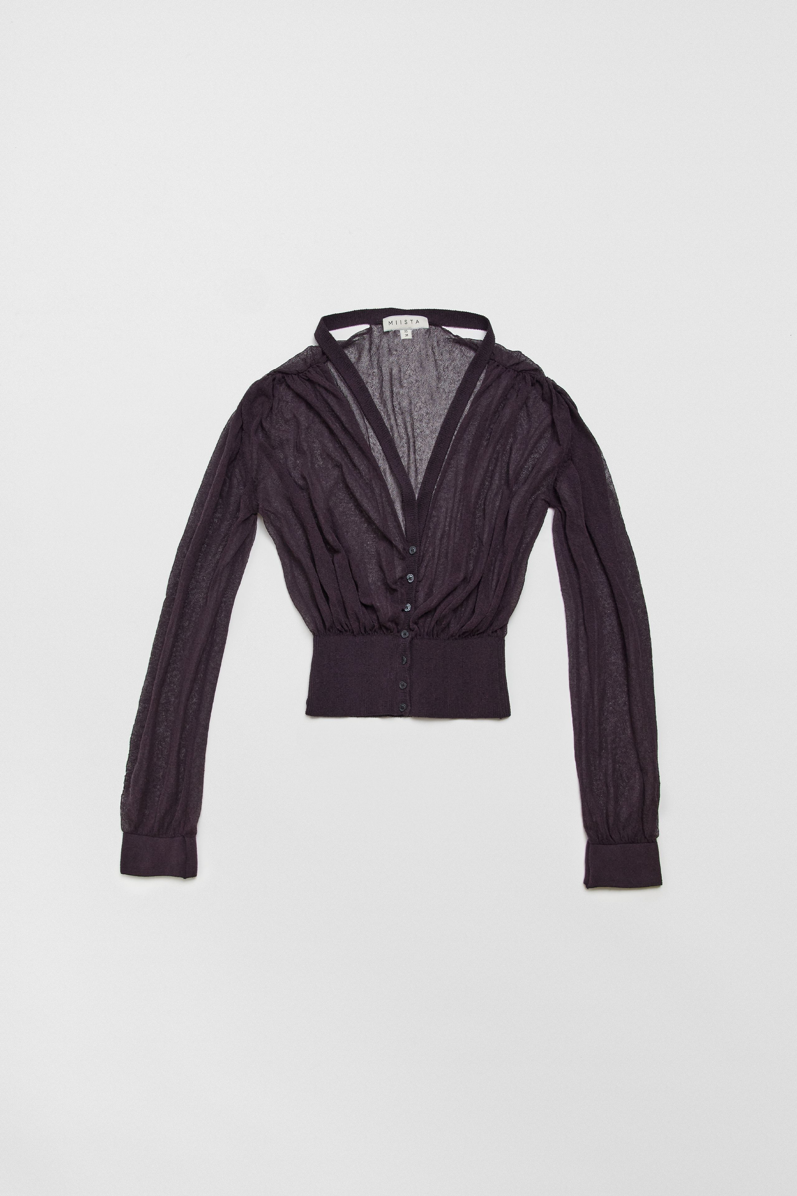 Amber Top - Brown Sheer Organic Cotton | Miista
