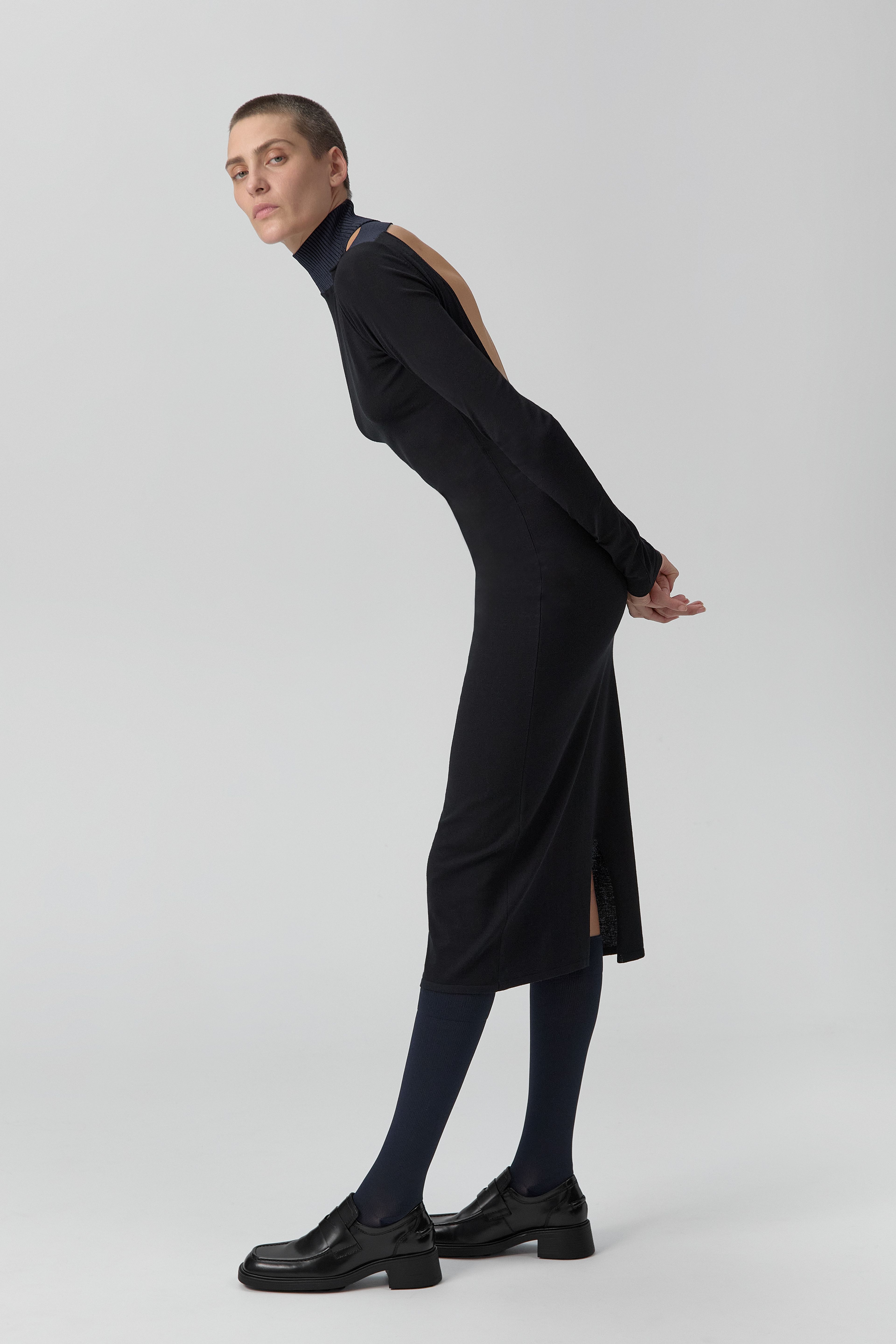 Marina Dress -  Black Extra Fine Merino Knit | Miista | Designed & Handmade in Europe