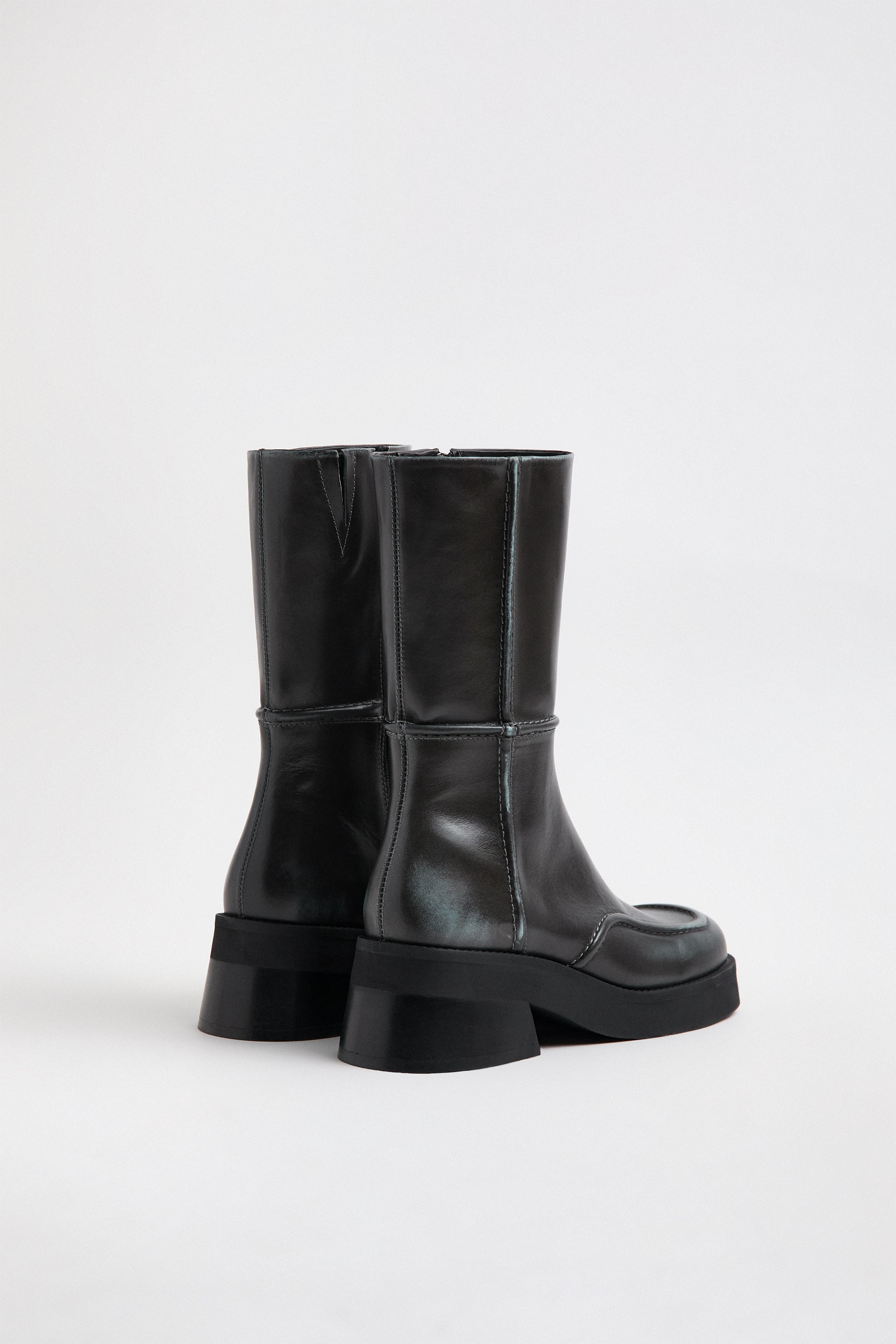 Inne Brushed Baby Blue Ankle Boots | Miista | Designed & Handmade in Europe