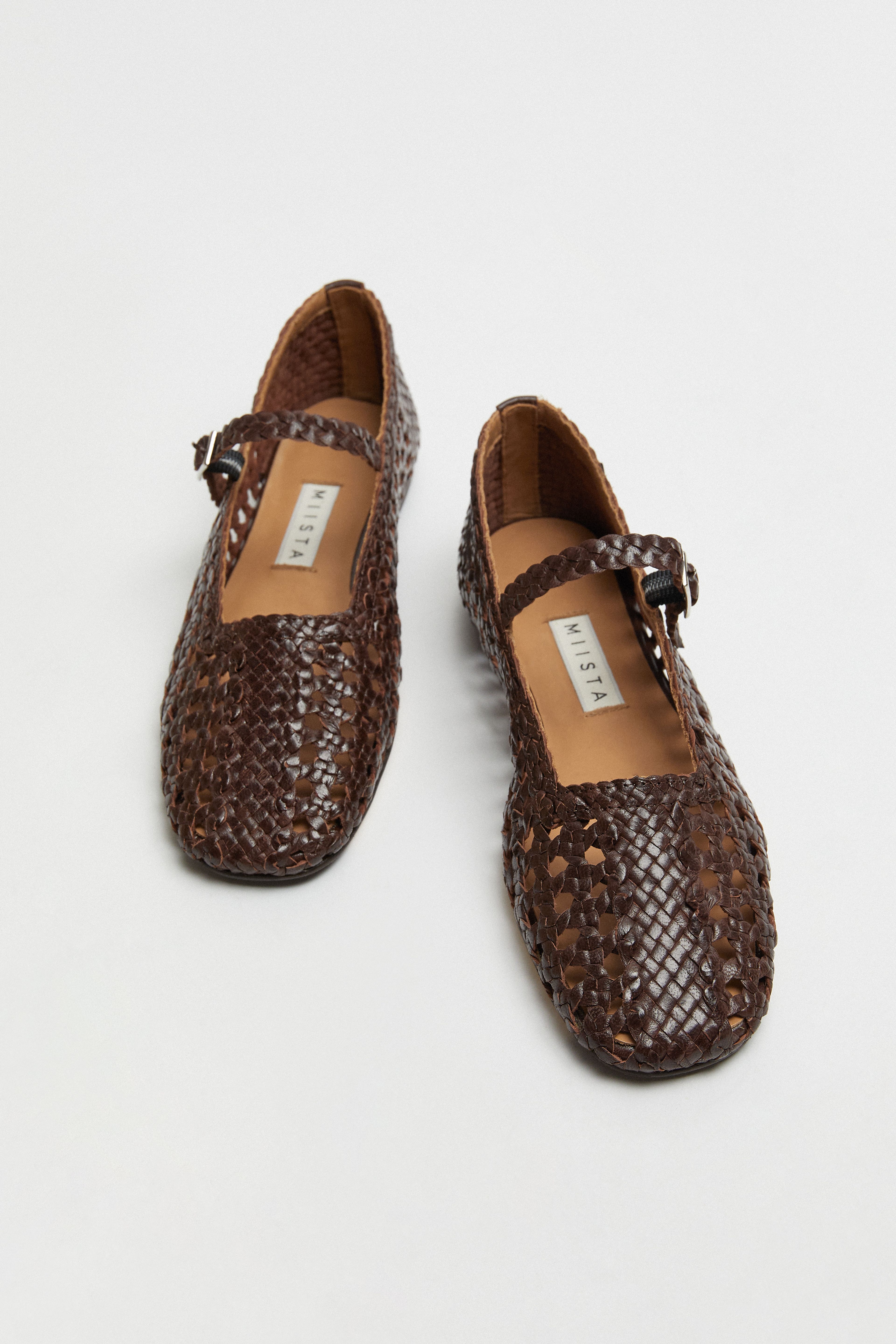 Yeida Chocolate Brown Ballerinas | Designed & Handmade in Europe