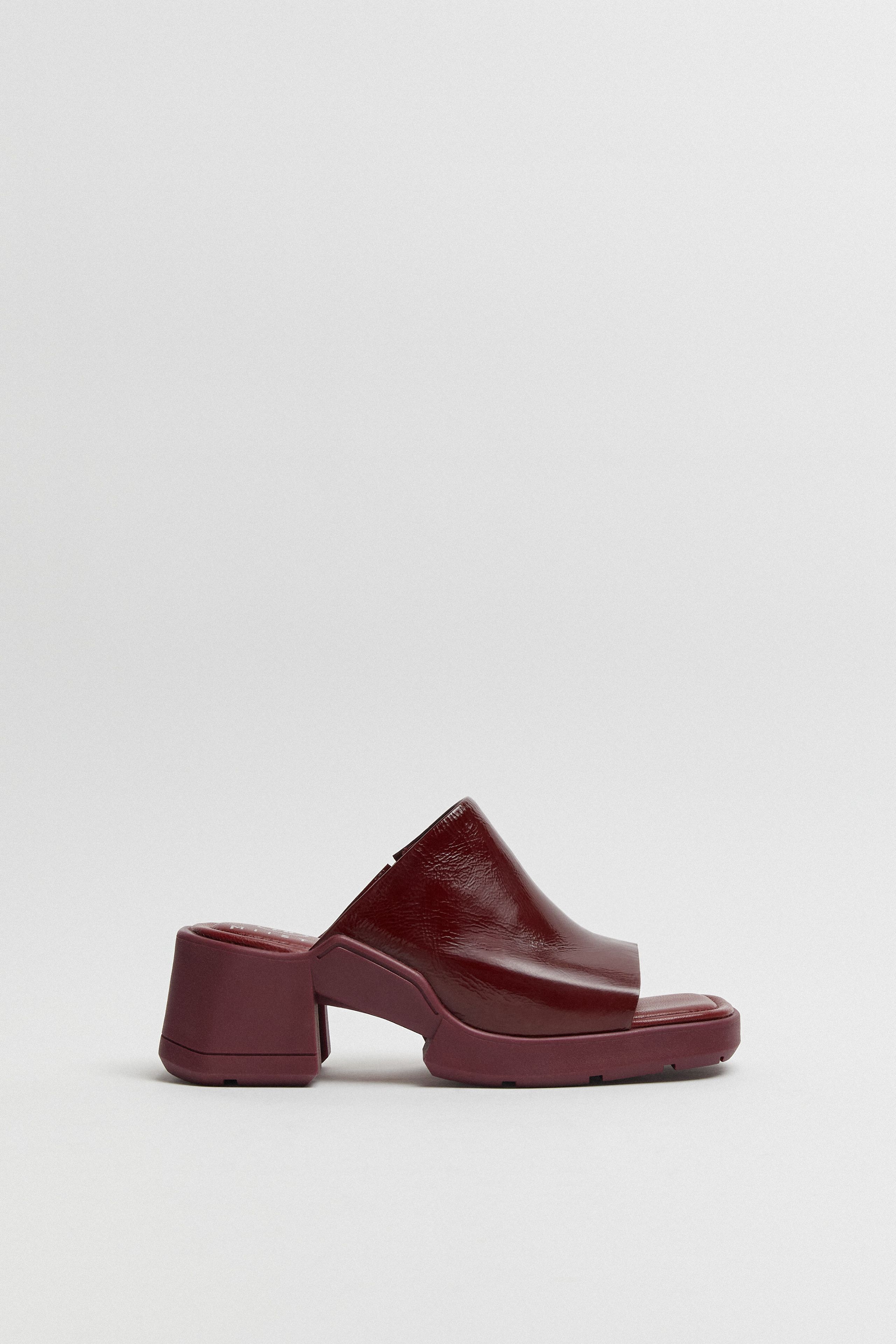 Clarin Burgundy Mule Sandals | Miista