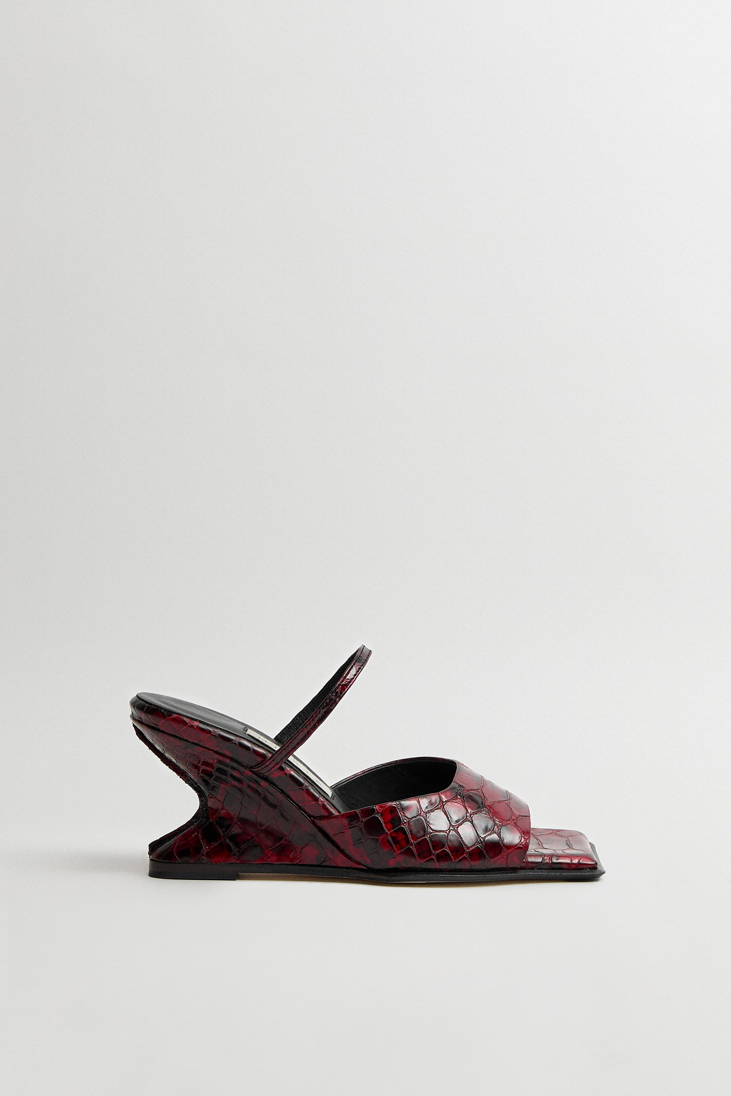 Egle Red Snake Sandals | Miista | Designed & Handmade in Europe