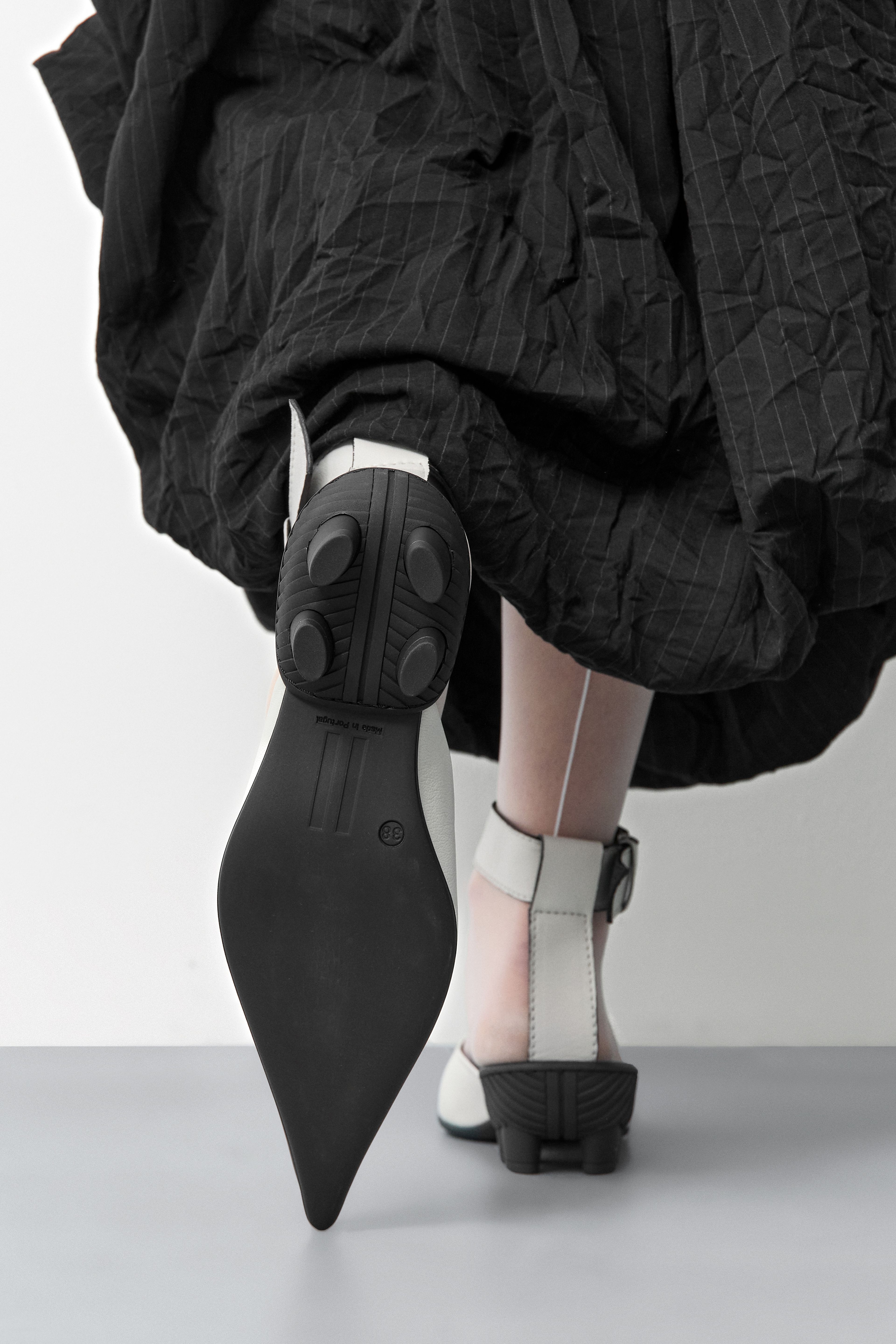 Talla Off White Ankle Buckled Courts | Miista | Designed & Handmade in Europe