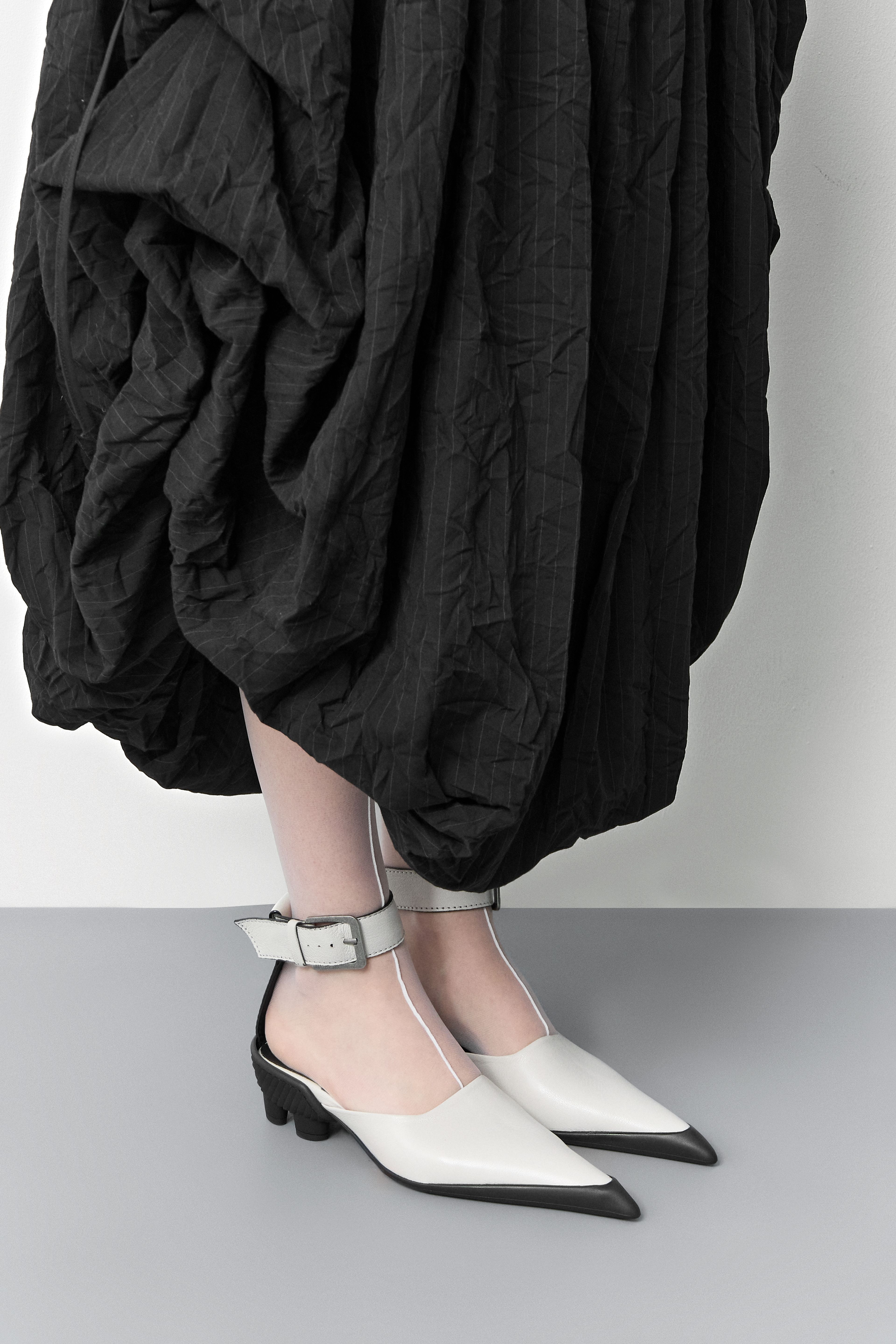 Talla Off White Ankle Buckled Courts | Miista | Designed & Handmade in Europe