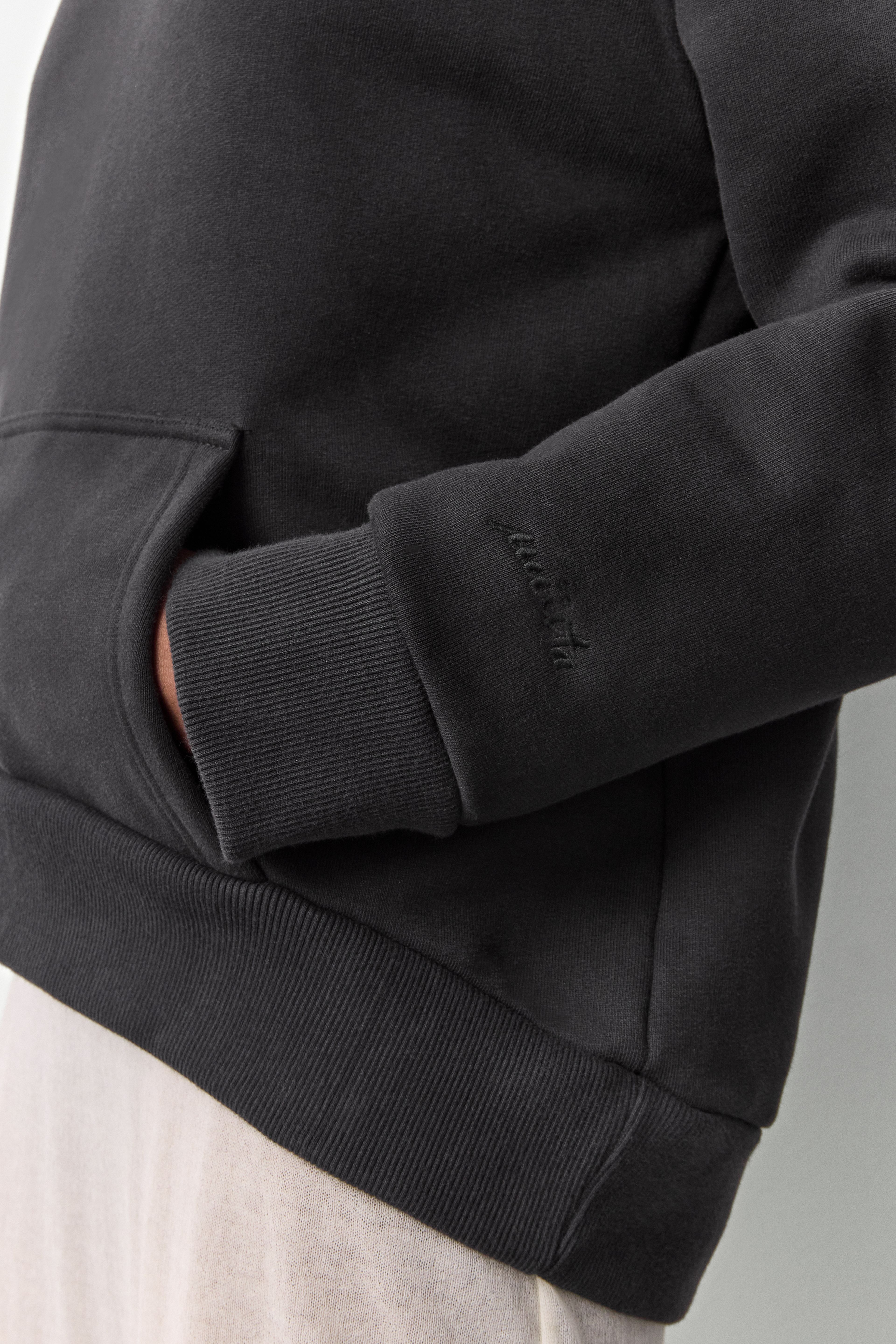 Carly Black Hoodie Sweatshirt | Miista | Designed & Handmade in Europe