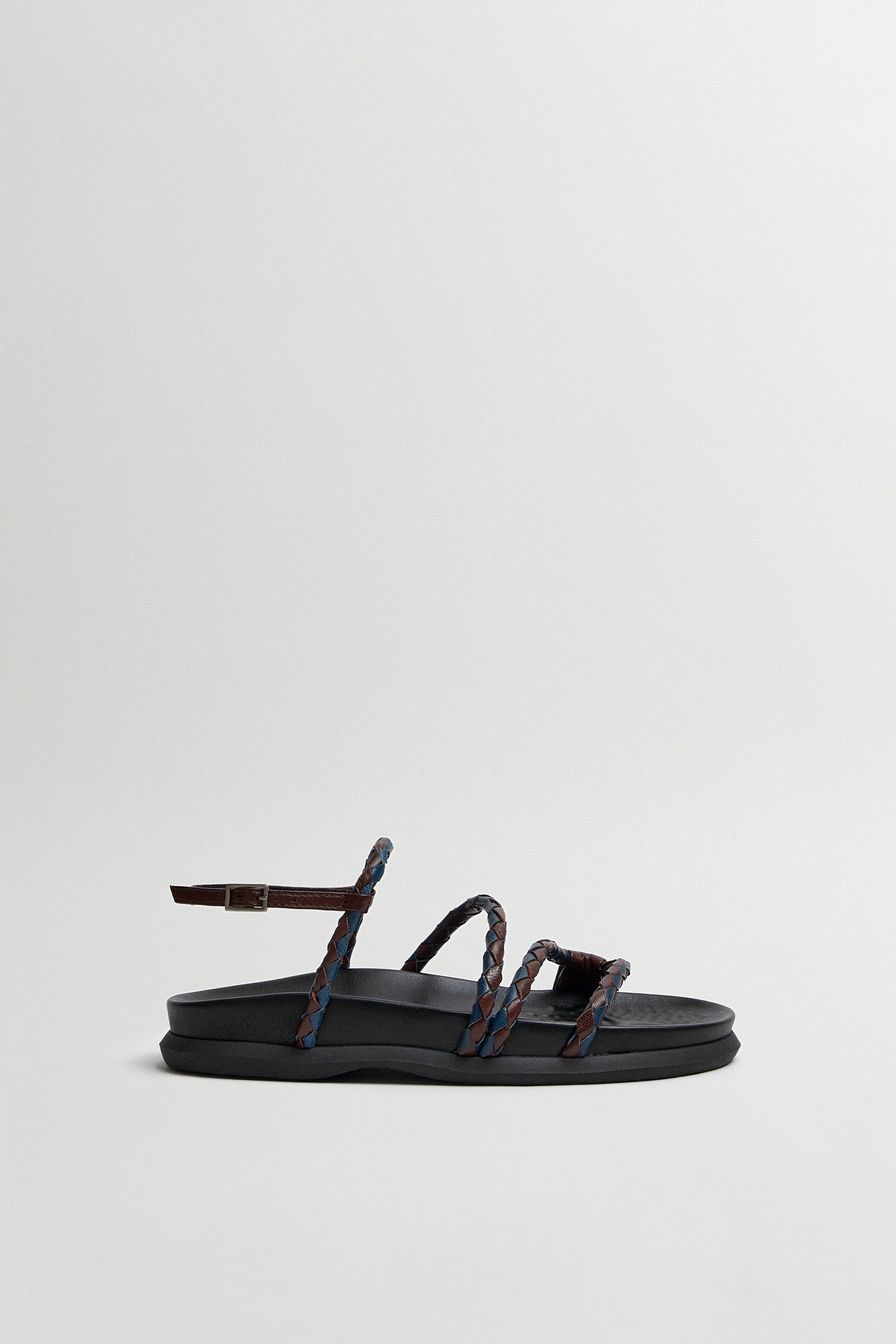 Osana Navy Brown Sandals | Miista