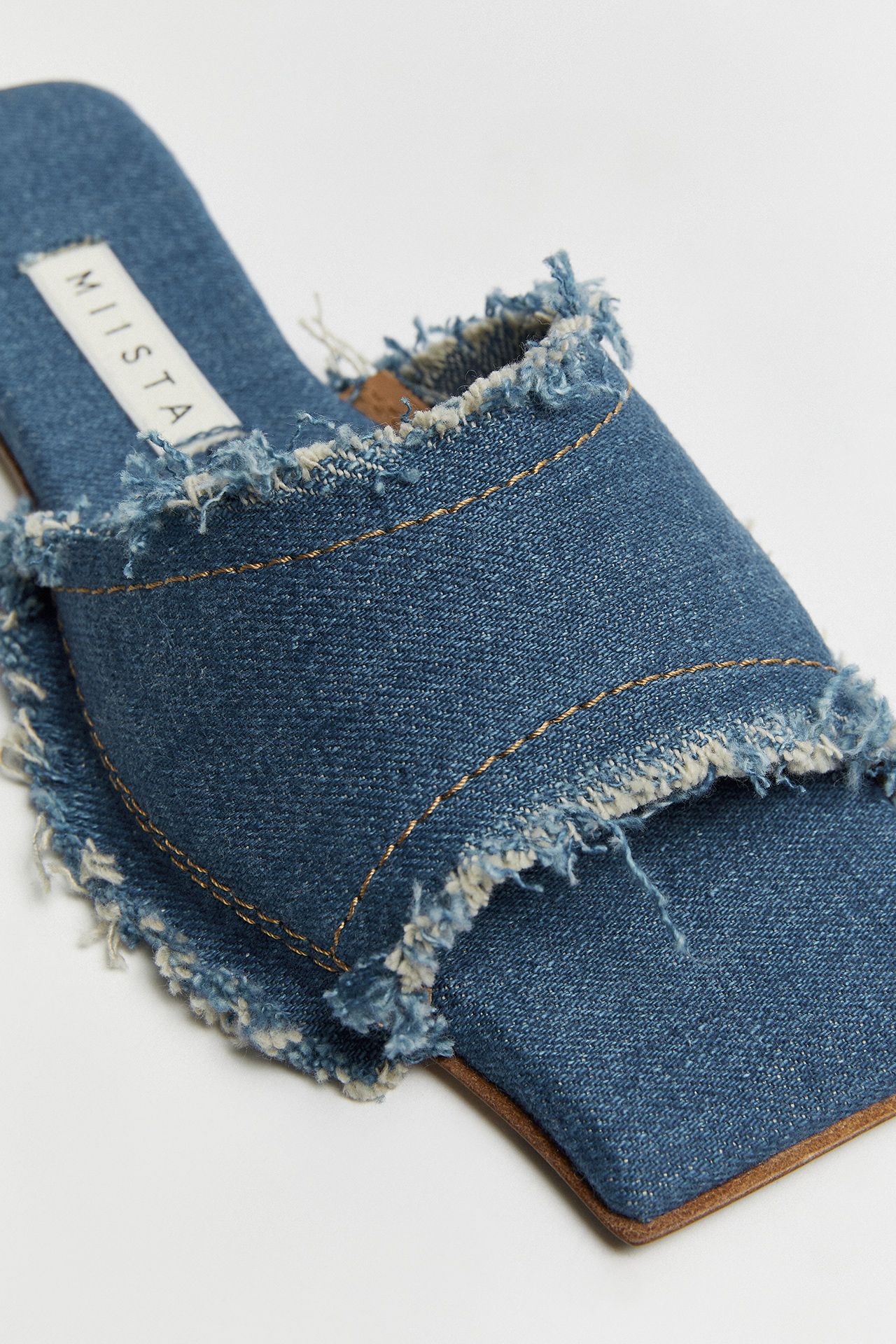 Candela Blue Denim Sandals | Miista Europe | Made in Portugal