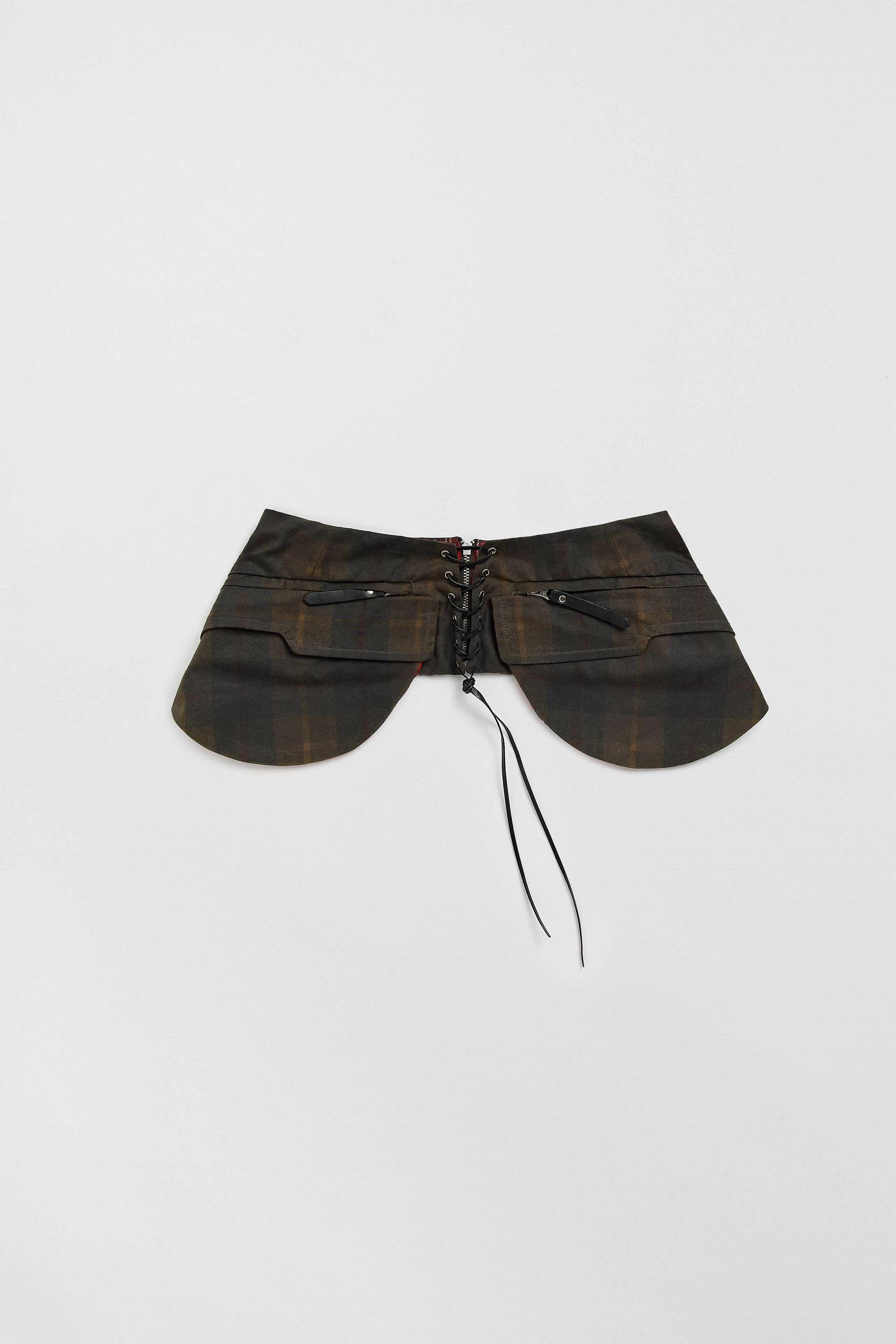 Irie Brown Checked Belt | Miista | Designed & Handmade in Europe
