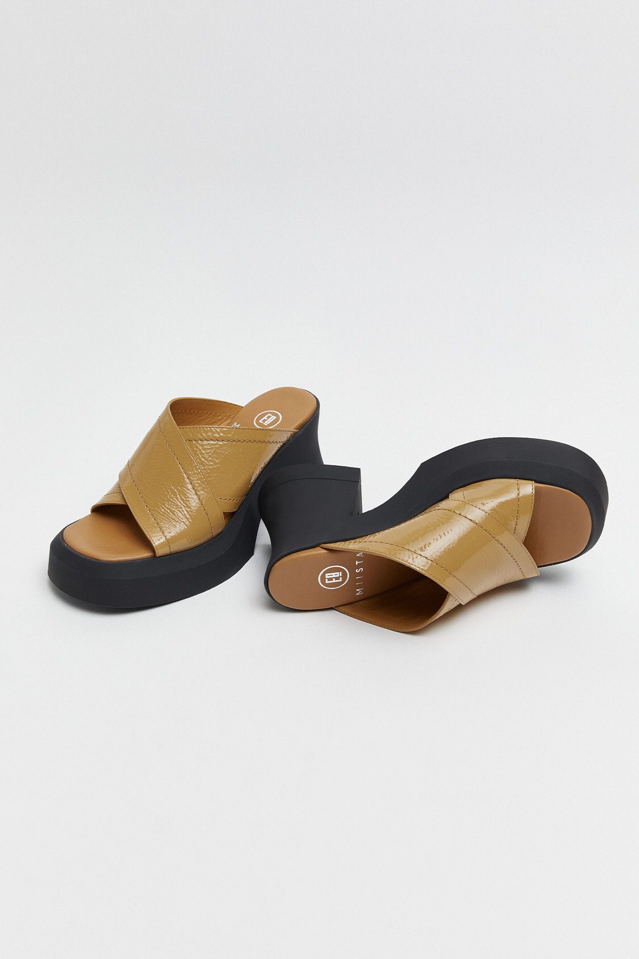 Raissa Beige Mule Sandals | Miista