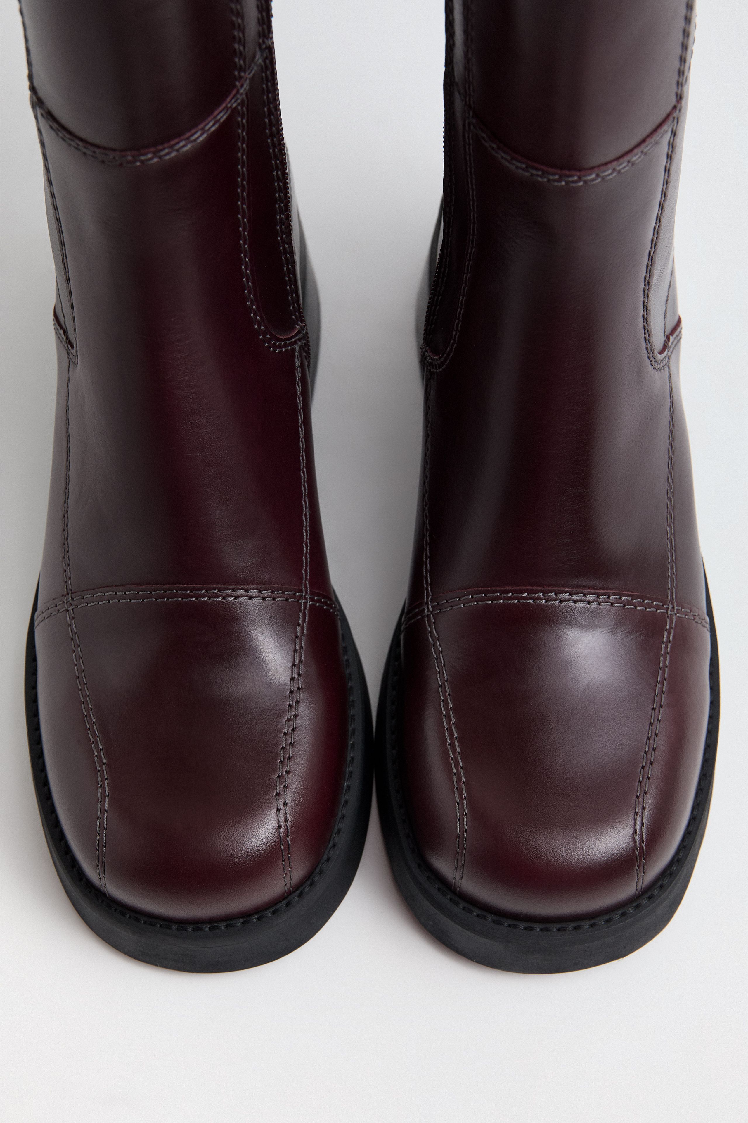 Bottines Sartore Cuir Bordeaux - Taille EU 38 (UK 5, US 7.5) - Occasion, Style Bottillon