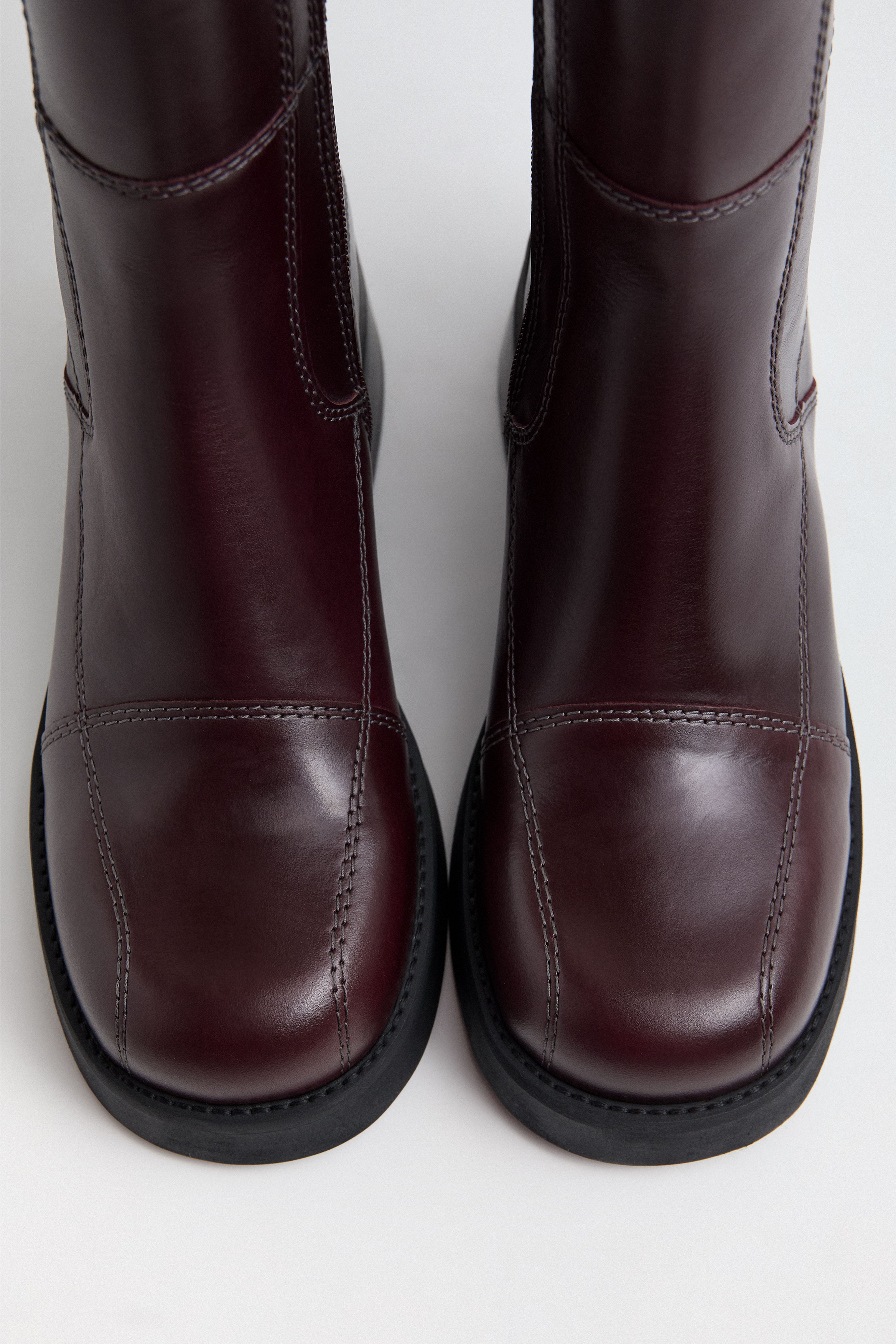 Heya Burgundy And Grey Ankle Boots | Miista | Designed & Handmade in Europe